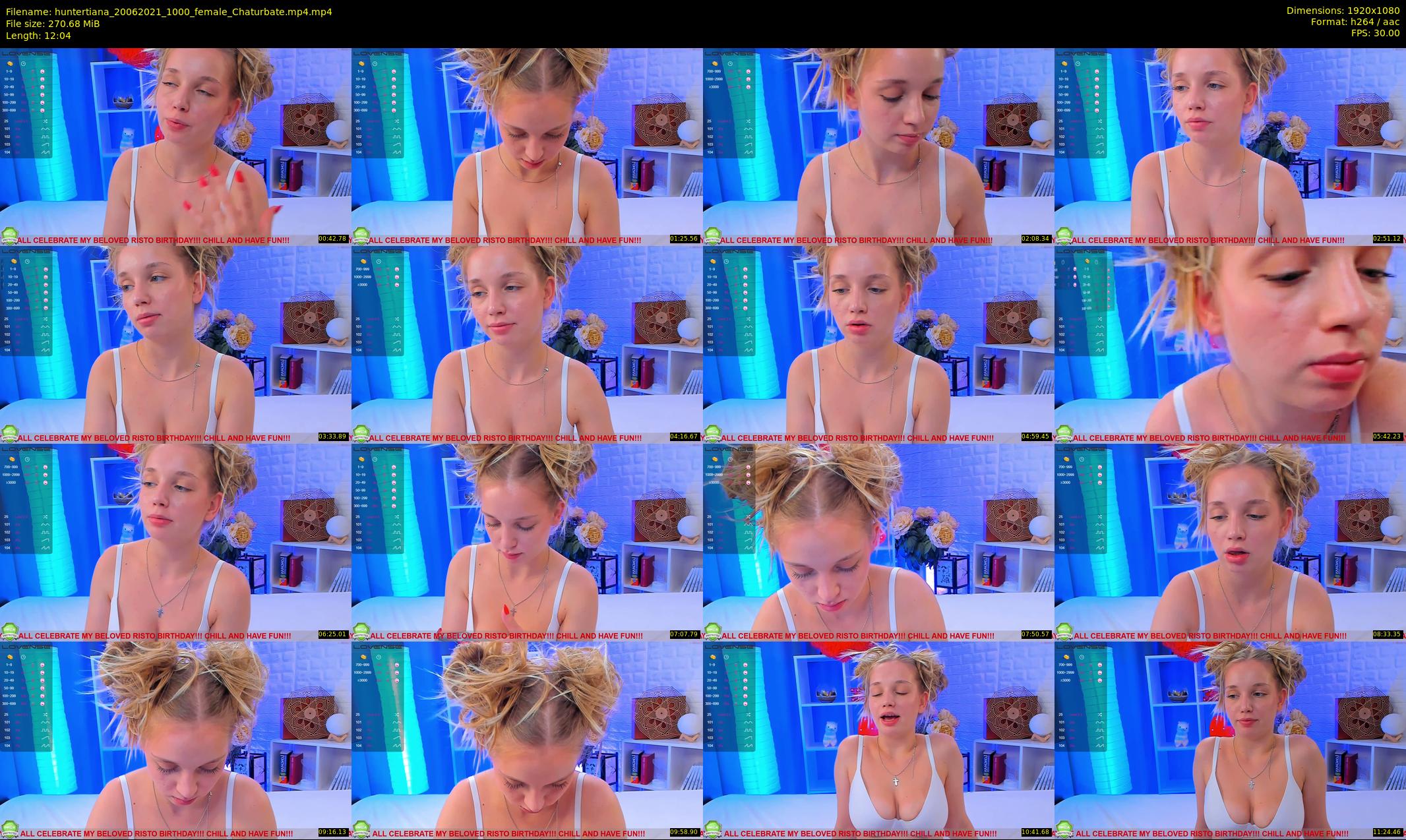huntertiana — 13 minute Chaturbate female cam show recording, 1080p, Jun 20, 2021