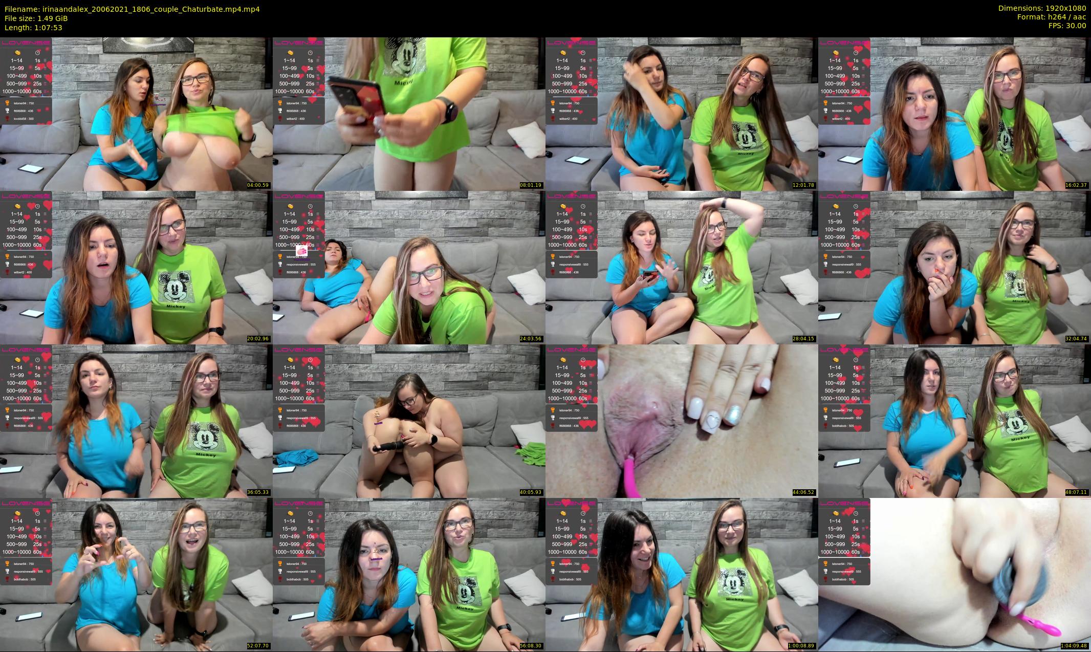 irinaandalex — 68 minute Chaturbate couple cam show recording, 1080p, Jun 20, 2021