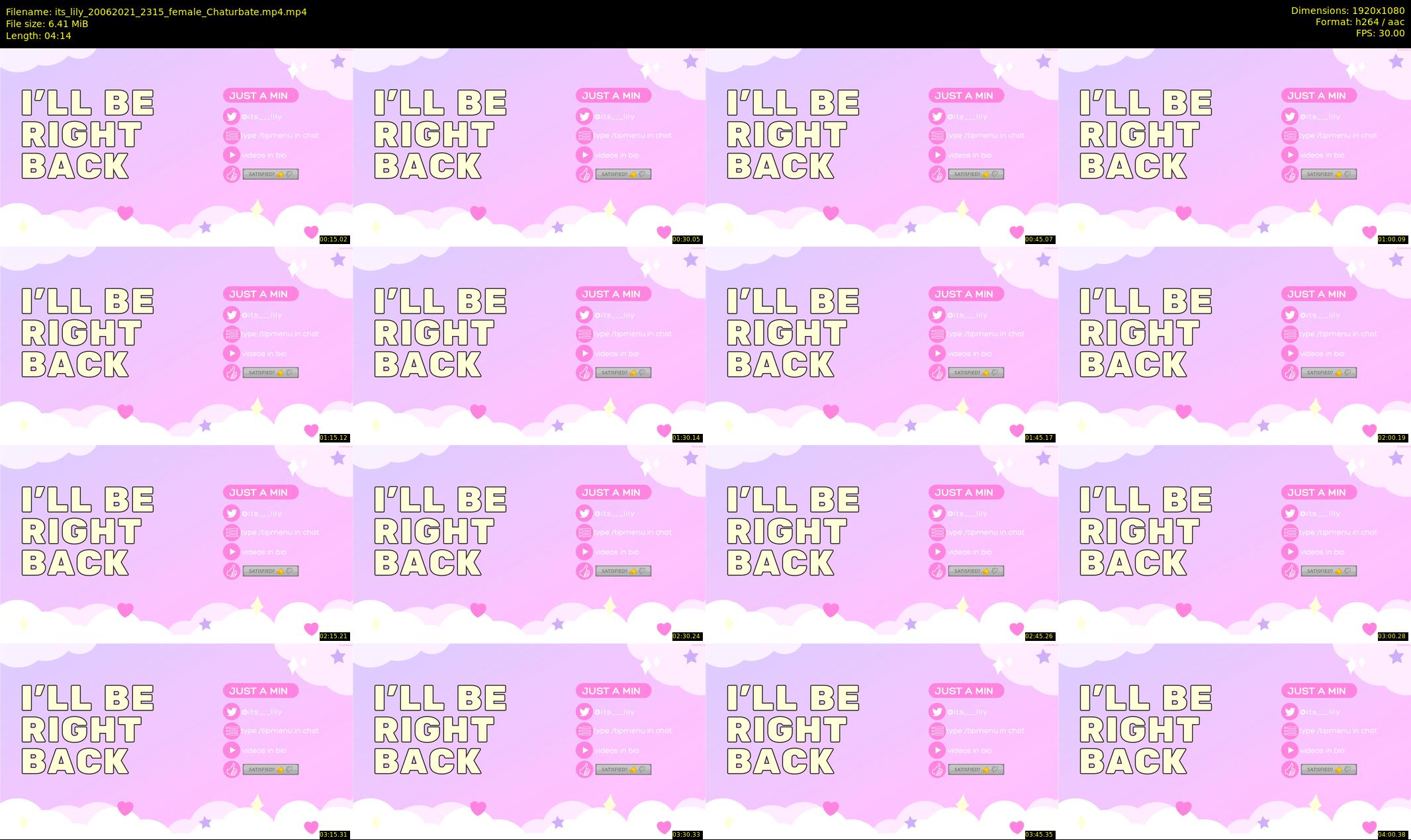 its_lily — 5 minute Chaturbate female cam show recording, 1080p, Jun 20, 2021