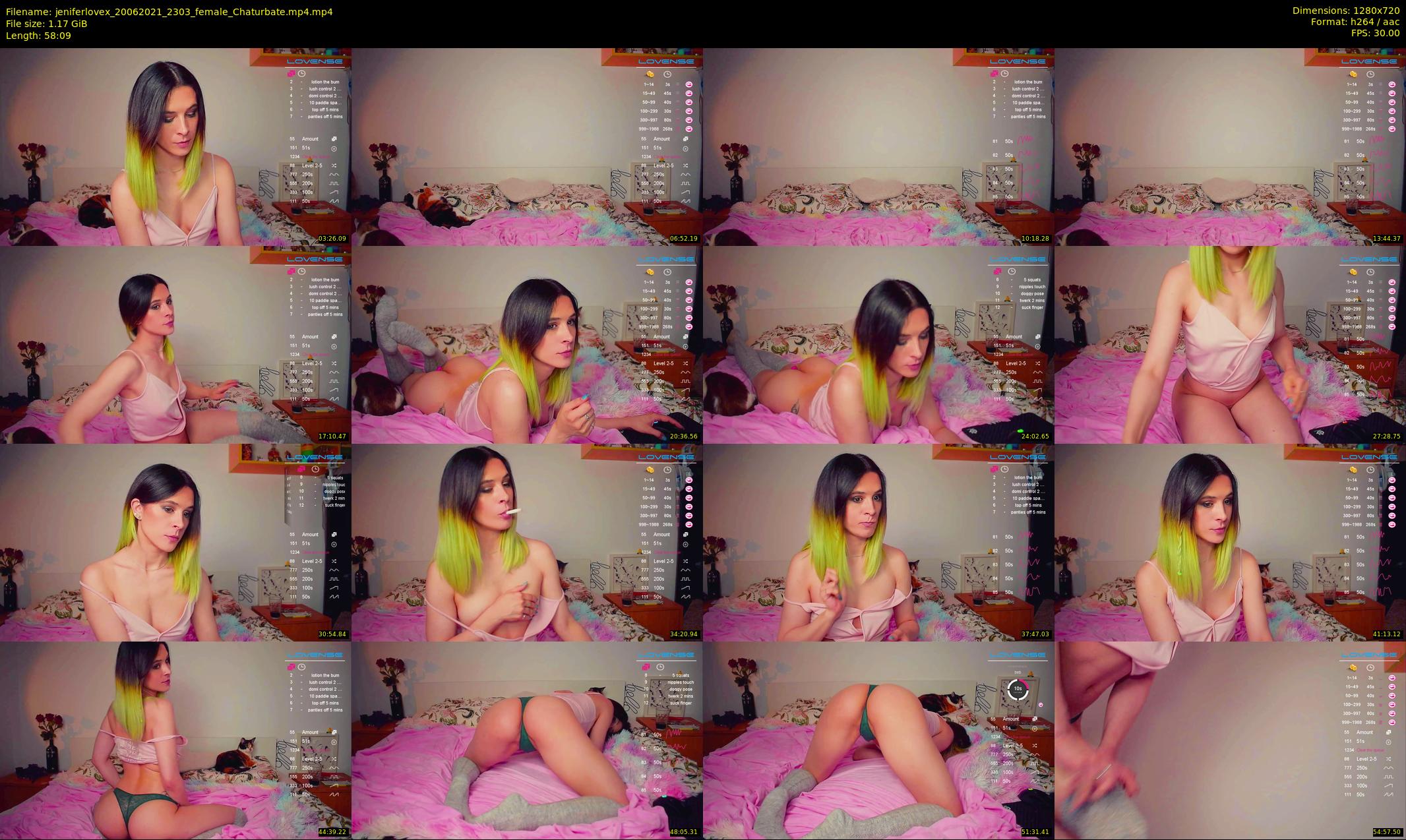 jeniferlovex — 59 minute Chaturbate female cam show recording, 720p, Jun 20, 2021