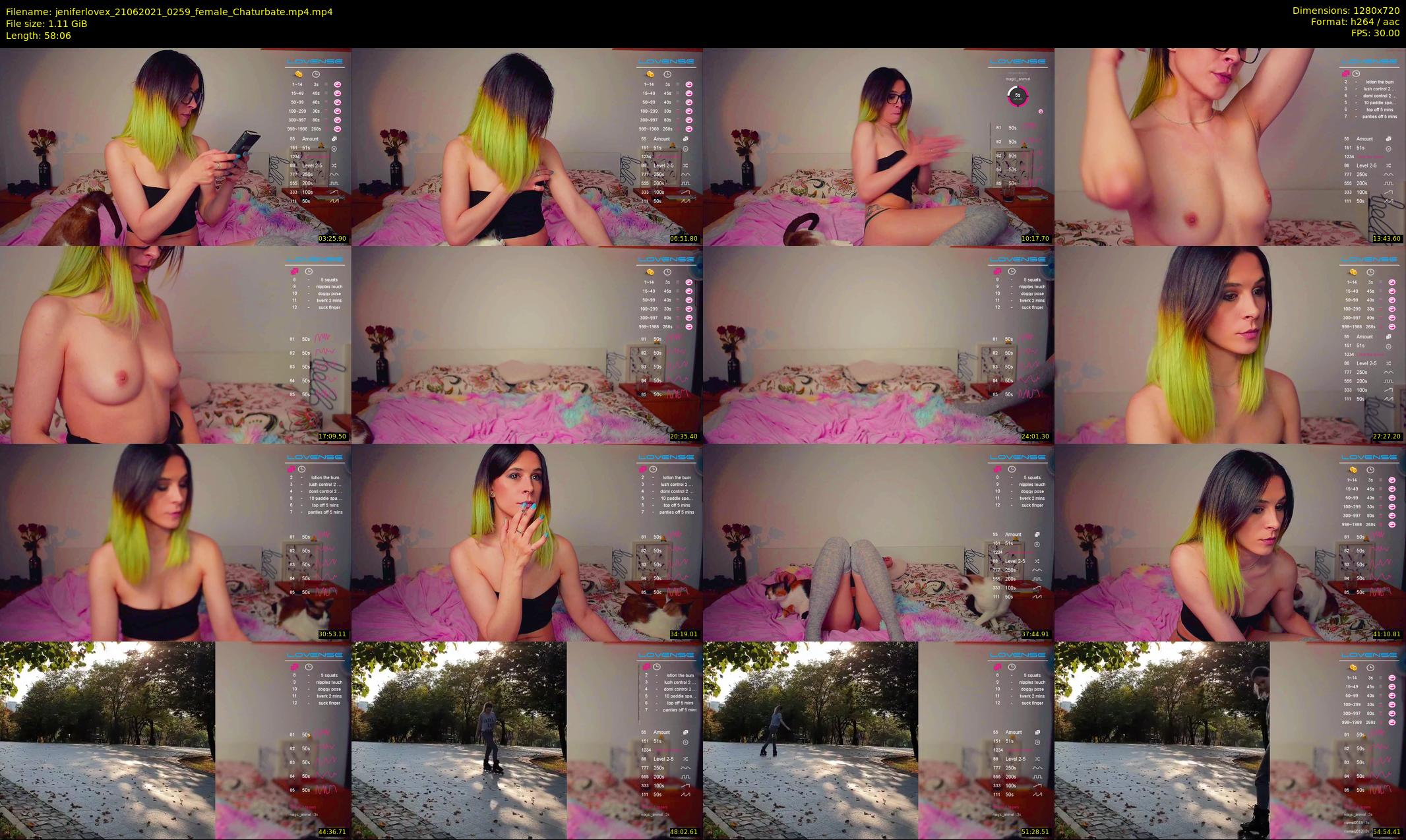 jeniferlovex — 59 minute Chaturbate female cam show recording, 720p, Jun 21, 2021