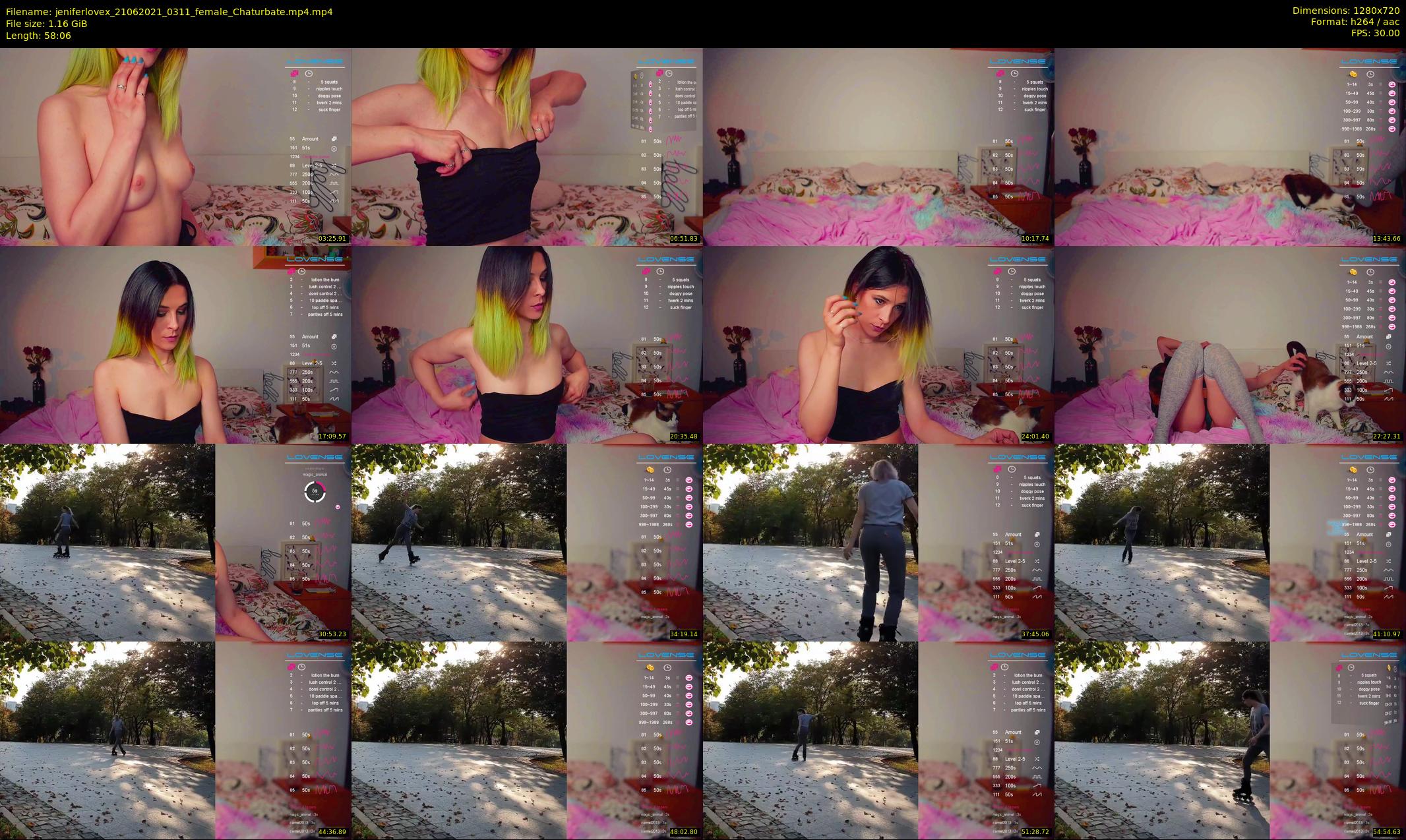 jeniferlovex — 59 minute Chaturbate female cam show recording, 720p, Jun 21, 2021