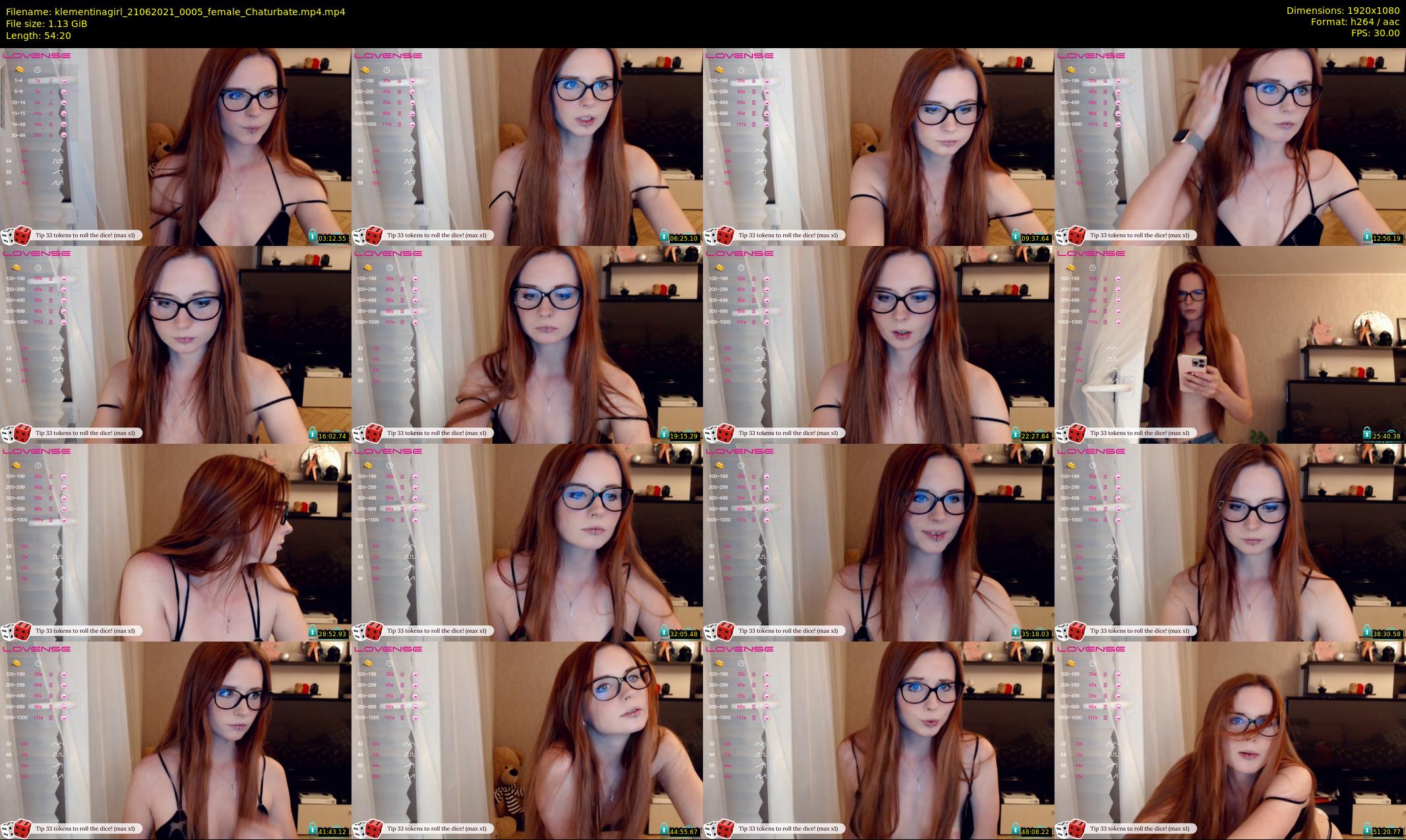 klementinagirl — 55 minute Chaturbate female cam show recording, 1080p, Jun 21, 2021