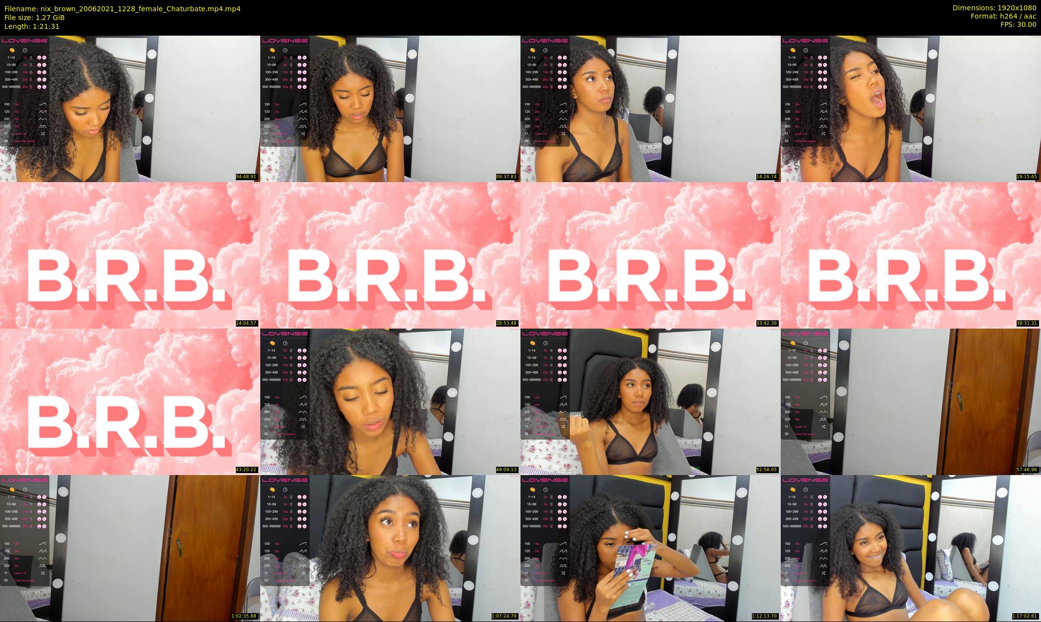 nix_brown — 82 minute Chaturbate female cam show recording, 1080p, Jun 20, 2021