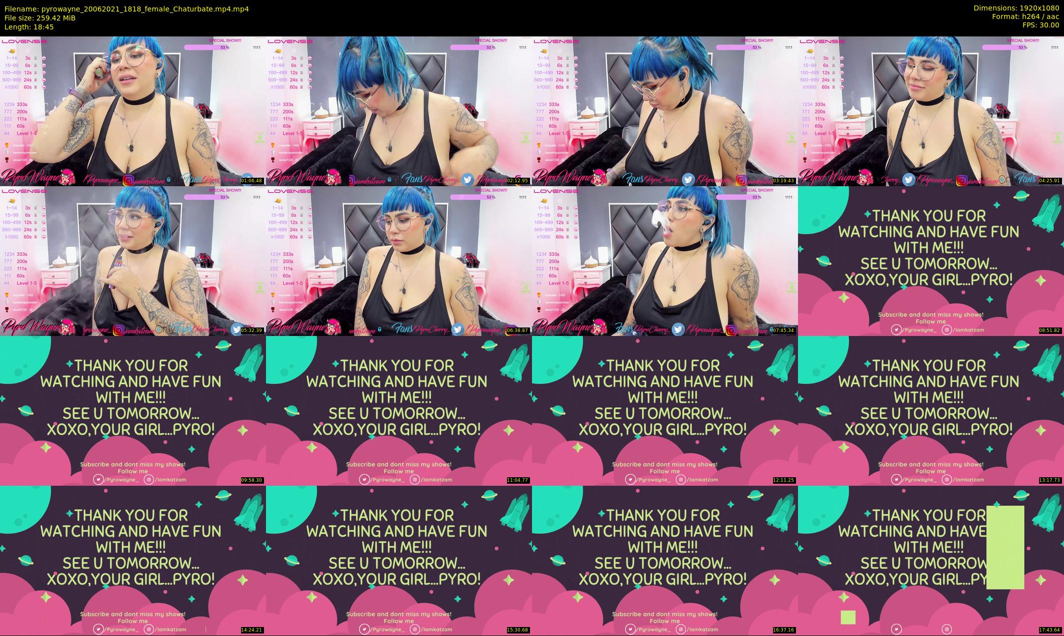 pyrowayne — 19 minute Chaturbate female cam show recording, 1080p, Jun 20, 2021