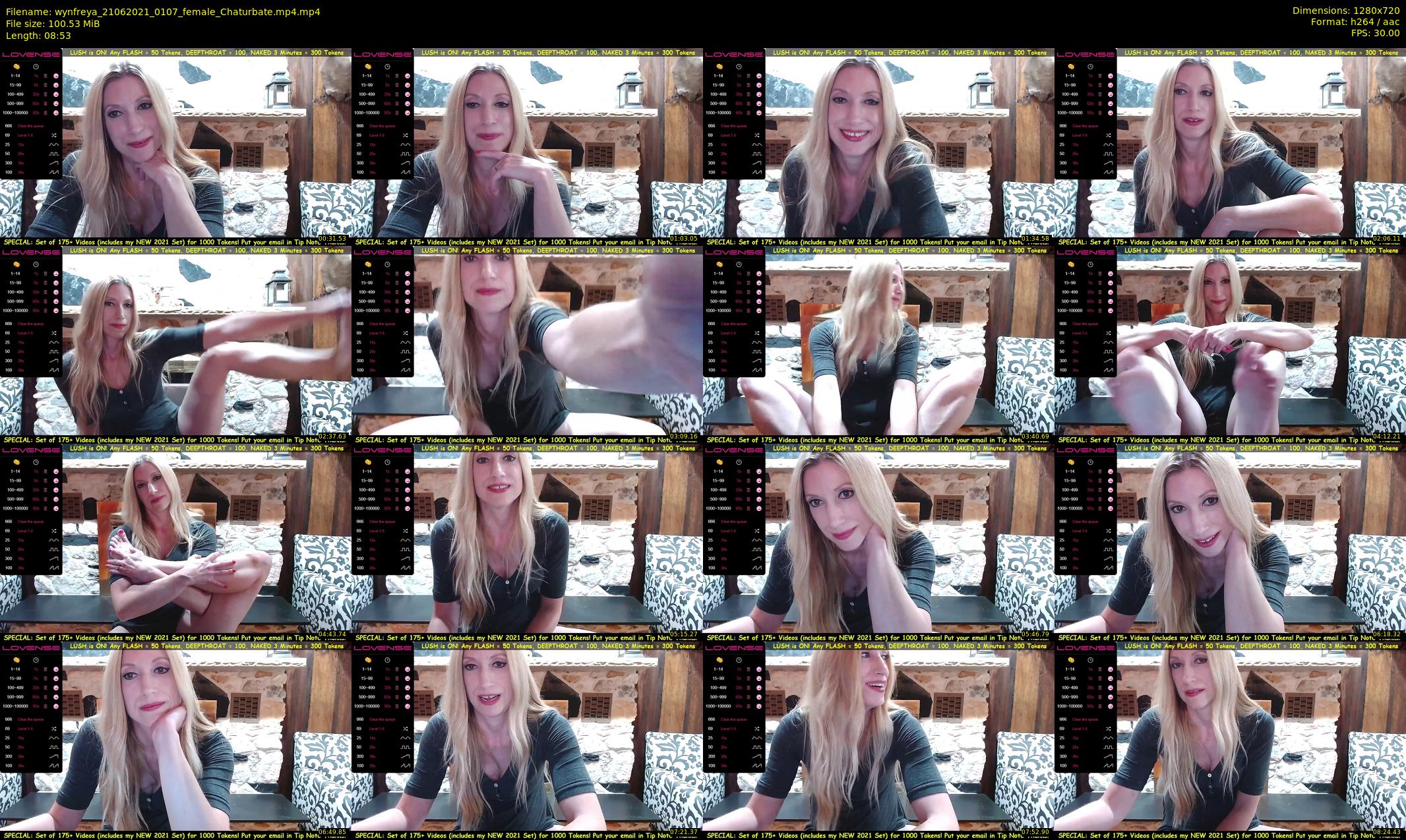 wynfreya — 9 minute Chaturbate female cam show recording, 720p, Jun 21, 2021