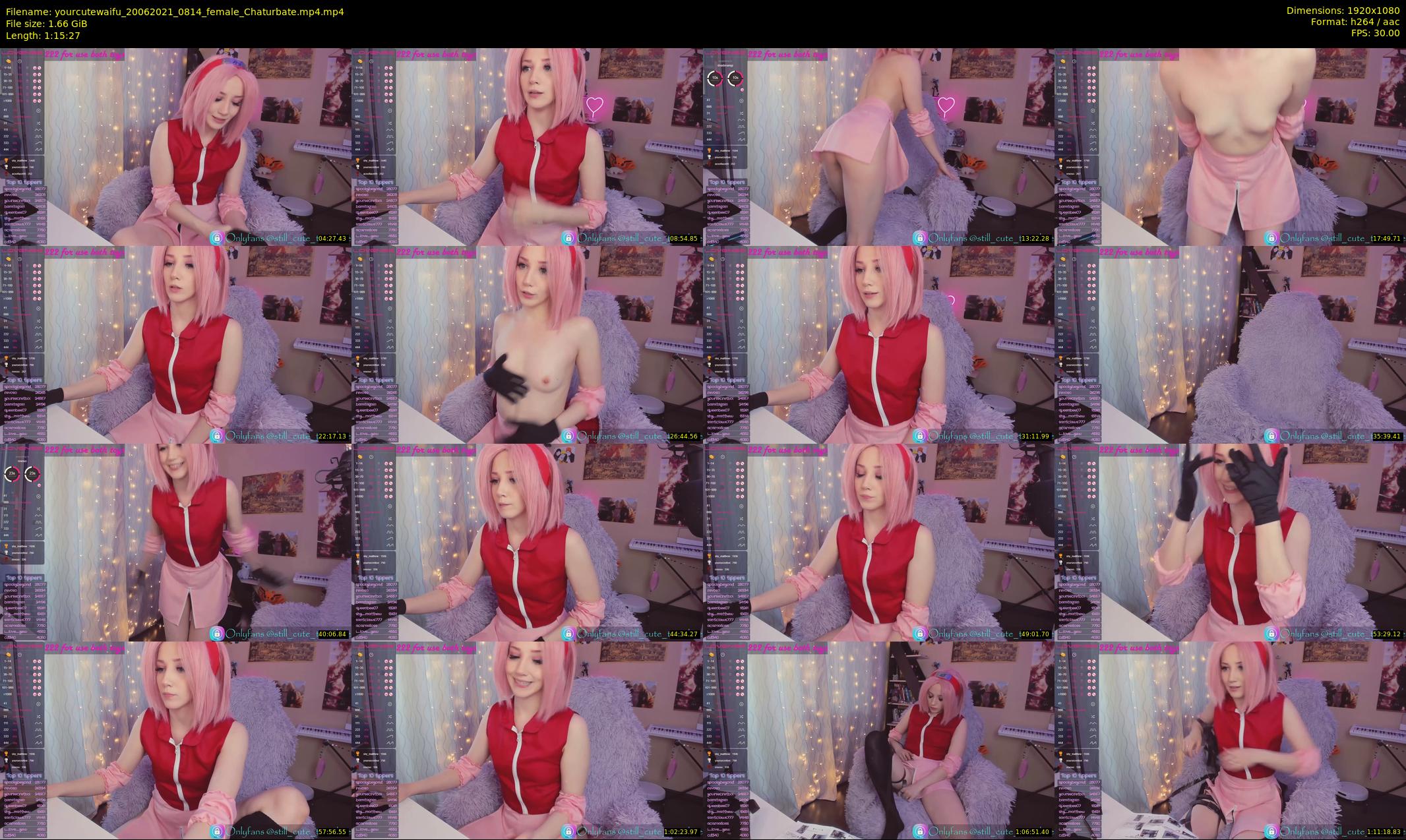yourcutewaifu — 76 minute Chaturbate female cam show recording, 1080p, Jun 20, 2021
