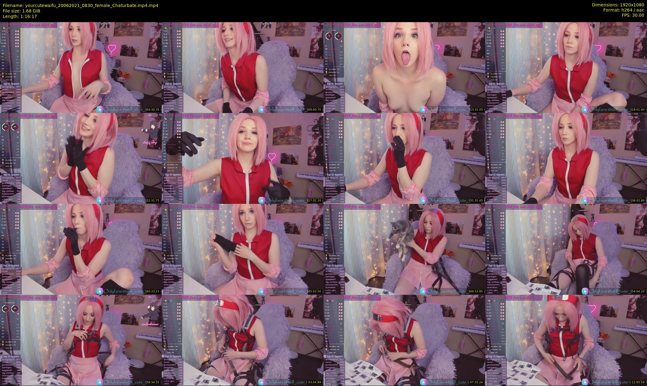 yourcutewaifu — 77 minute Chaturbate female cam show recording, 1080p, Jun 20, 2021