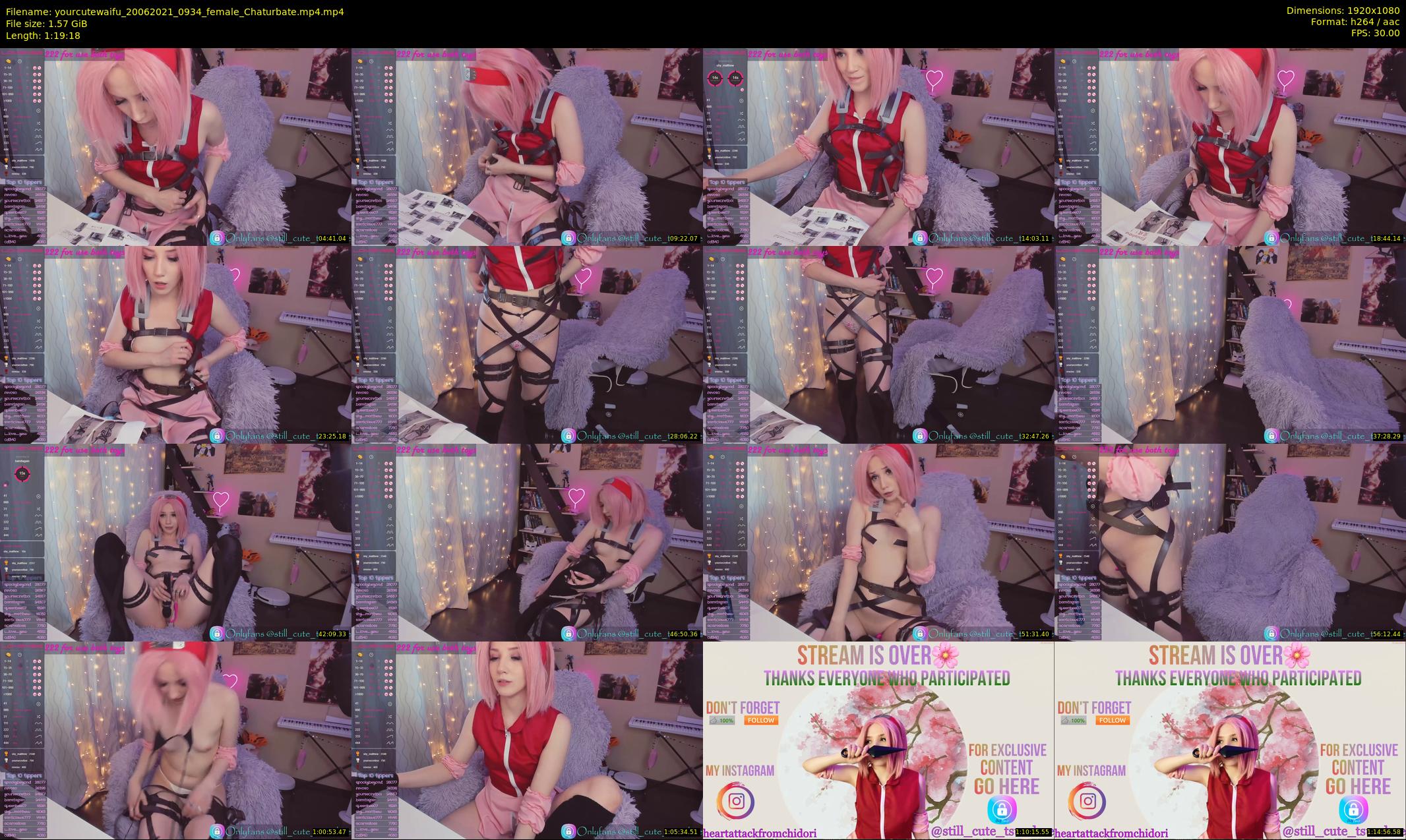 yourcutewaifu — 80 minute Chaturbate female cam show recording, 1080p, Jun 20, 2021