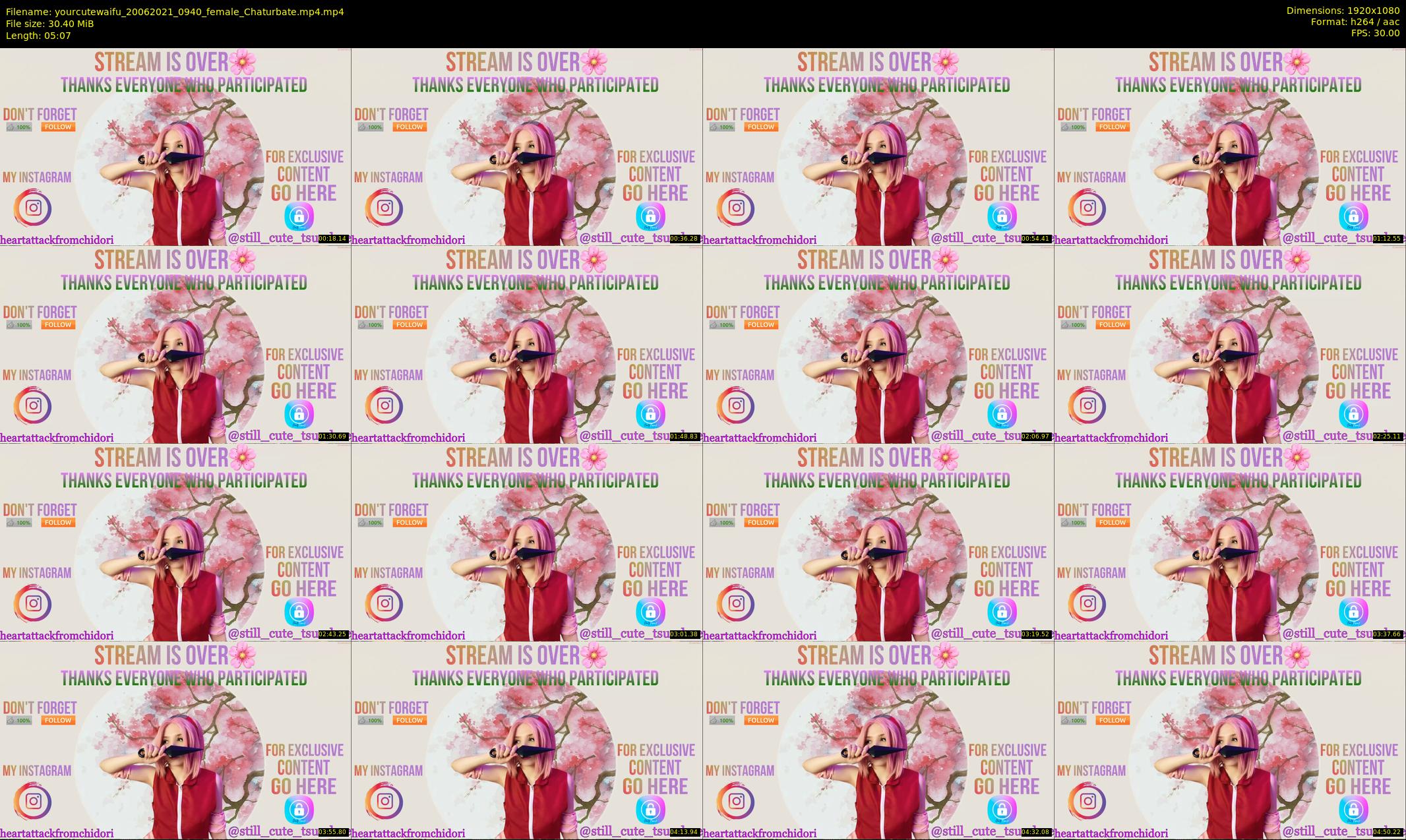 yourcutewaifu — 6 minute Chaturbate female cam show recording, 1080p, Jun 20, 2021