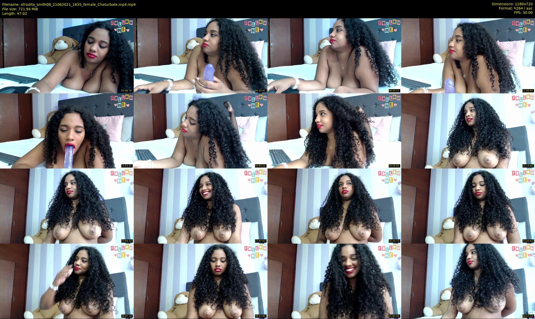 afrodita_smith08 — 48 minute Chaturbate female cam show recording, 720p, Jun 21, 2021