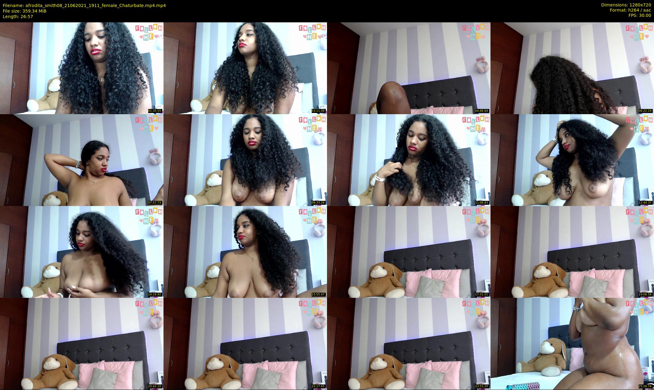 afrodita_smith08 — 27 minute Chaturbate female cam show recording, 720p, Jun 21, 2021