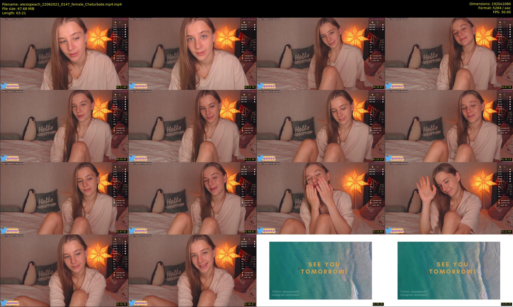 alexispeach — 4 minute Chaturbate female cam show recording, 1080p, Jun 22, 2021