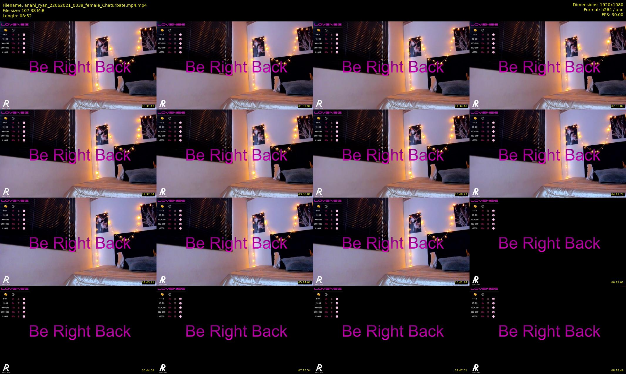 anahi_ryan — 9 minute Chaturbate female cam show recording, 1080p, Jun 22, 2021