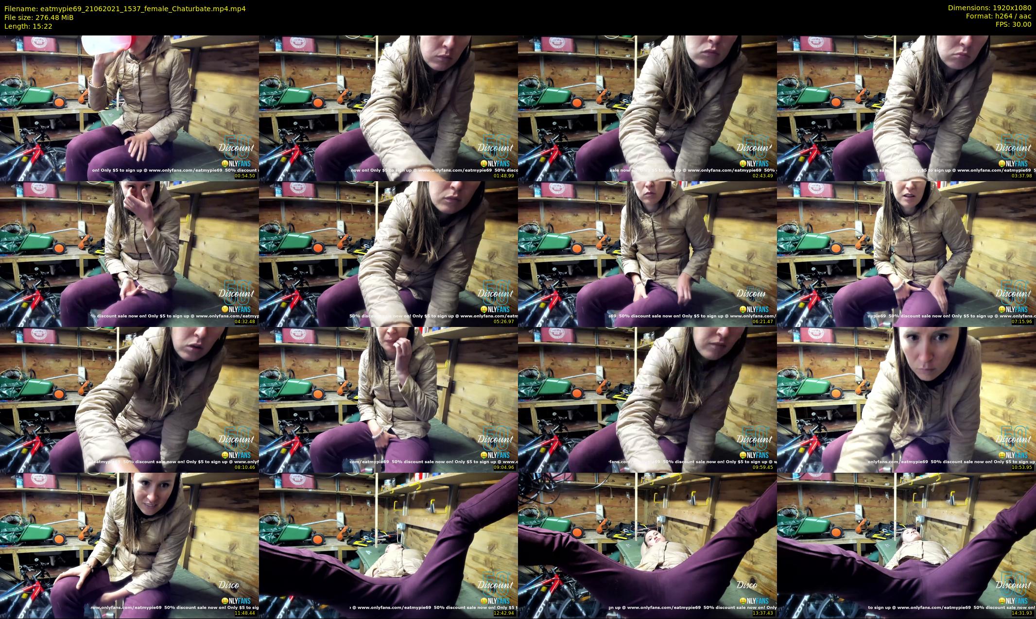 eatmypie69 — 16 minute Chaturbate female cam show recording, 1080p, Jun 21, 2021