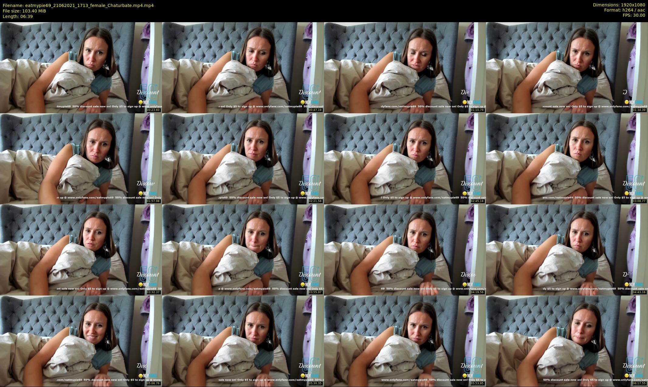 eatmypie69 — 7 minute Chaturbate female cam show recording, 1080p, Jun 21, 2021