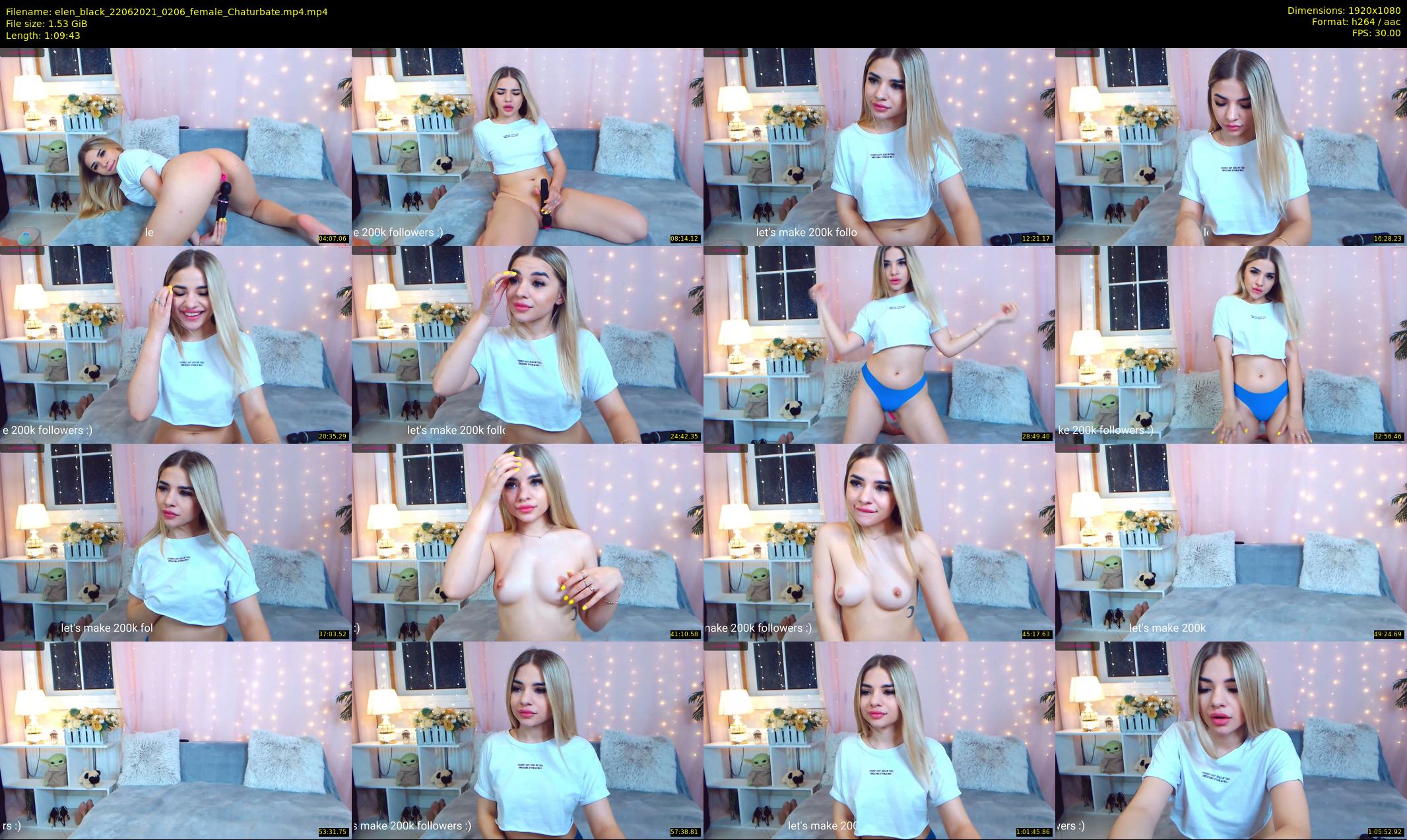 elen_black — 70 minute Chaturbate female cam show recording, 1080p, Jun 22, 2021