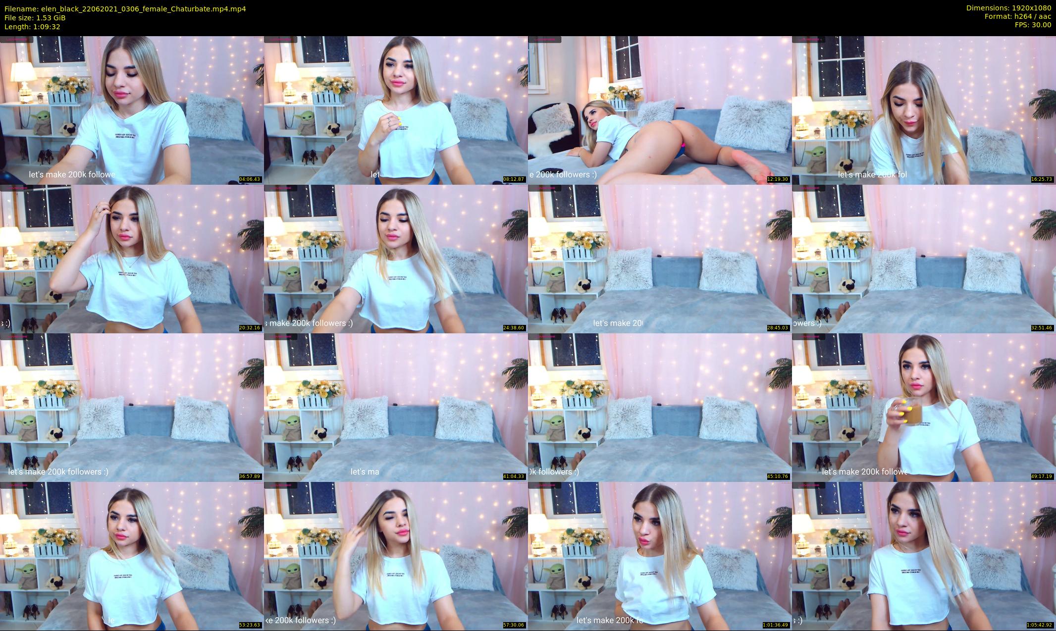 elen_black — 70 minute Chaturbate female cam show recording, 1080p, Jun 22, 2021