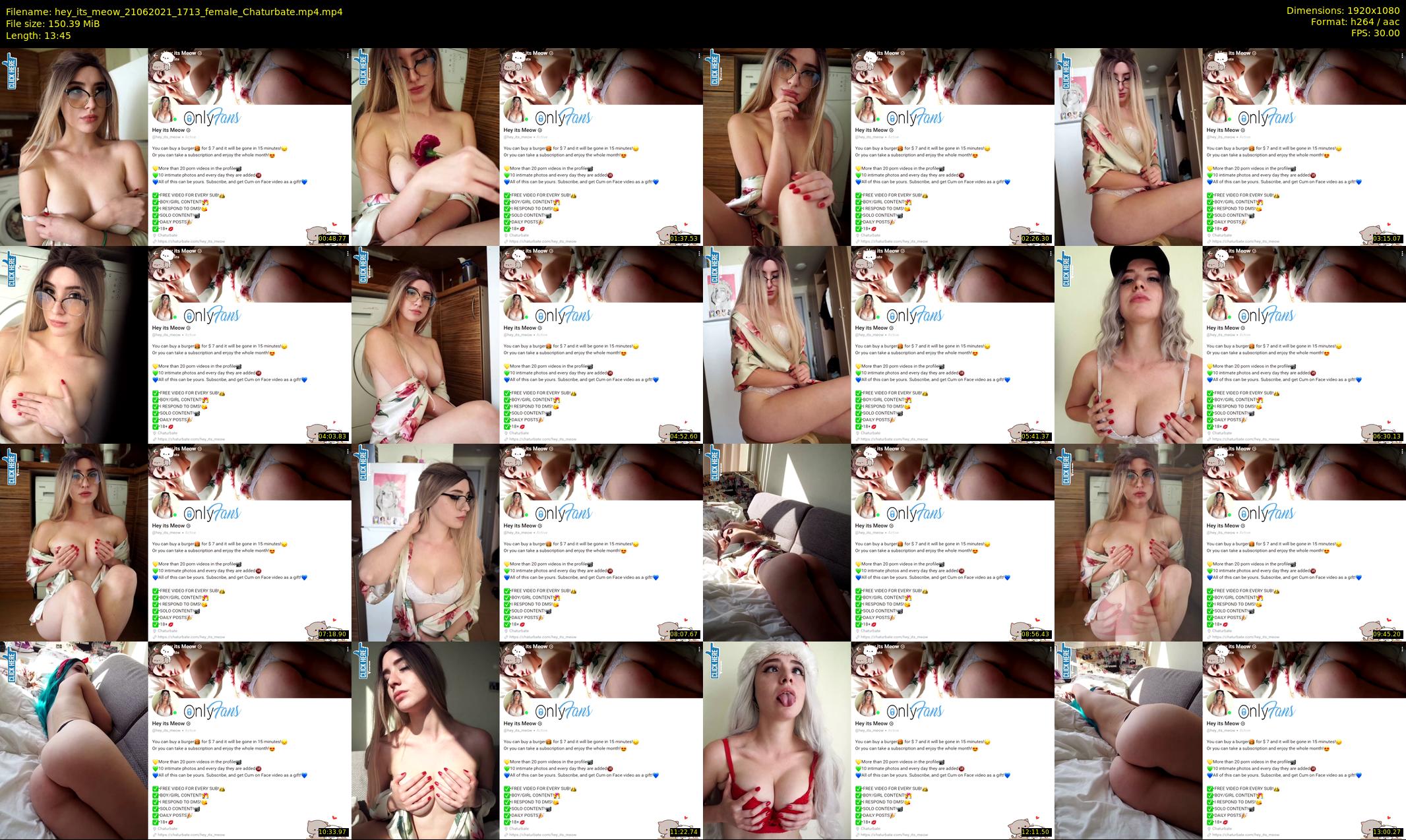 hey_its_meow — 14 minute Chaturbate couple cam show recording, 1080p, Jun 21, 2021