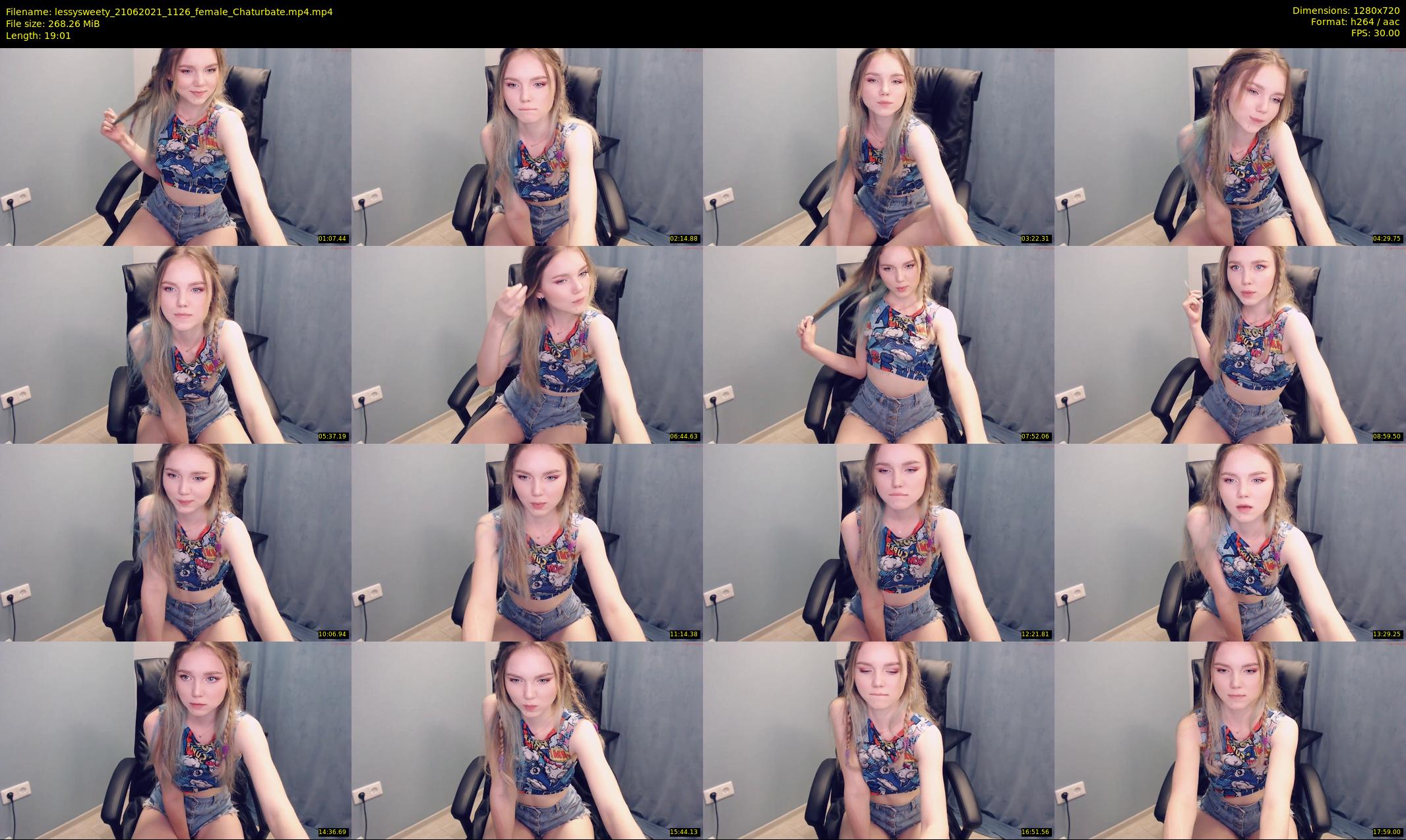 lessysweety — 20 minute Chaturbate female cam show recording, 720p, Jun 21, 2021