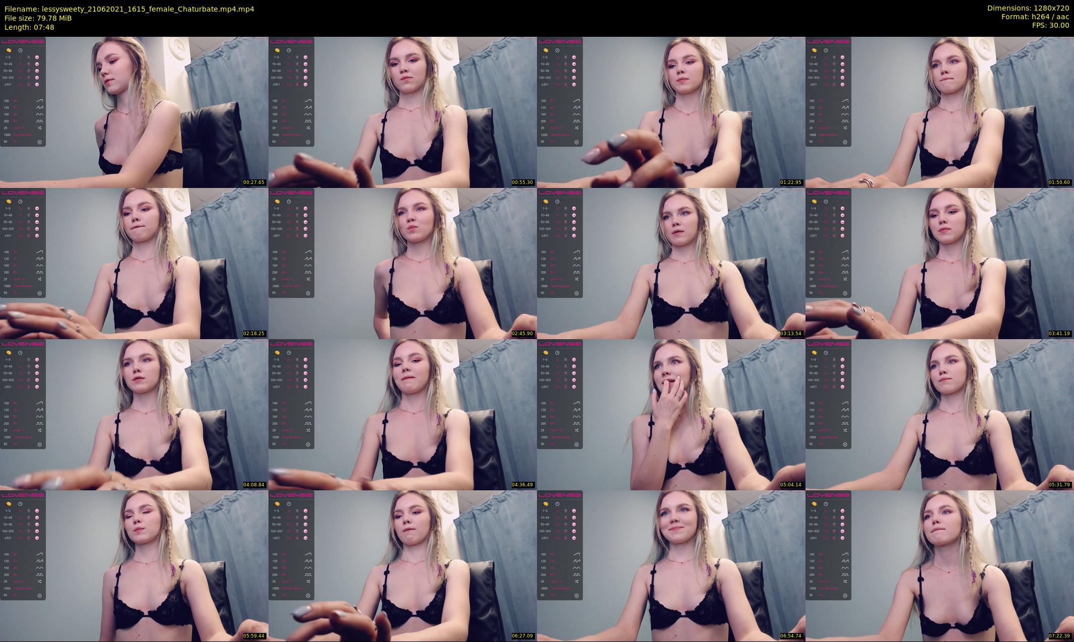 lessysweety — 8 minute Chaturbate female cam show recording, 720p, Jun 21, 2021