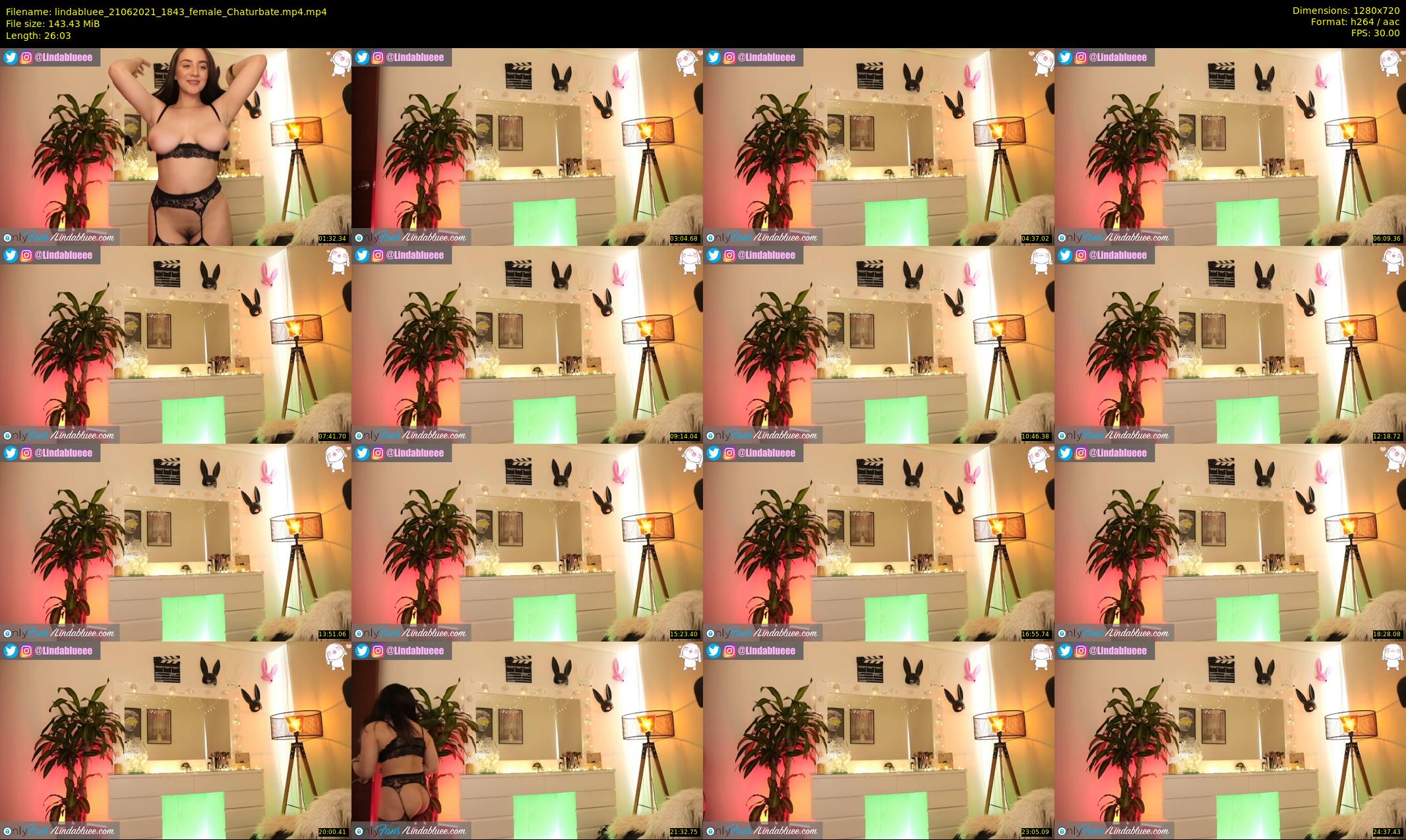 lindabluee — 27 minute Chaturbate female cam show recording, 720p, Jun 21, 2021