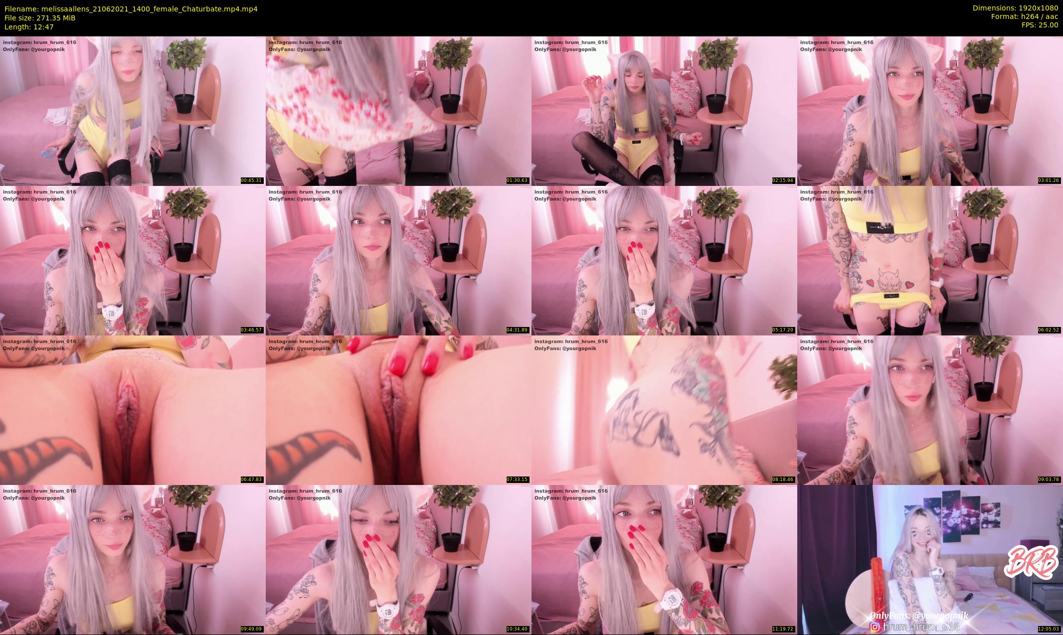 melissaallens — 13 minute Chaturbate female cam show recording, 1080p, Jun 21, 2021