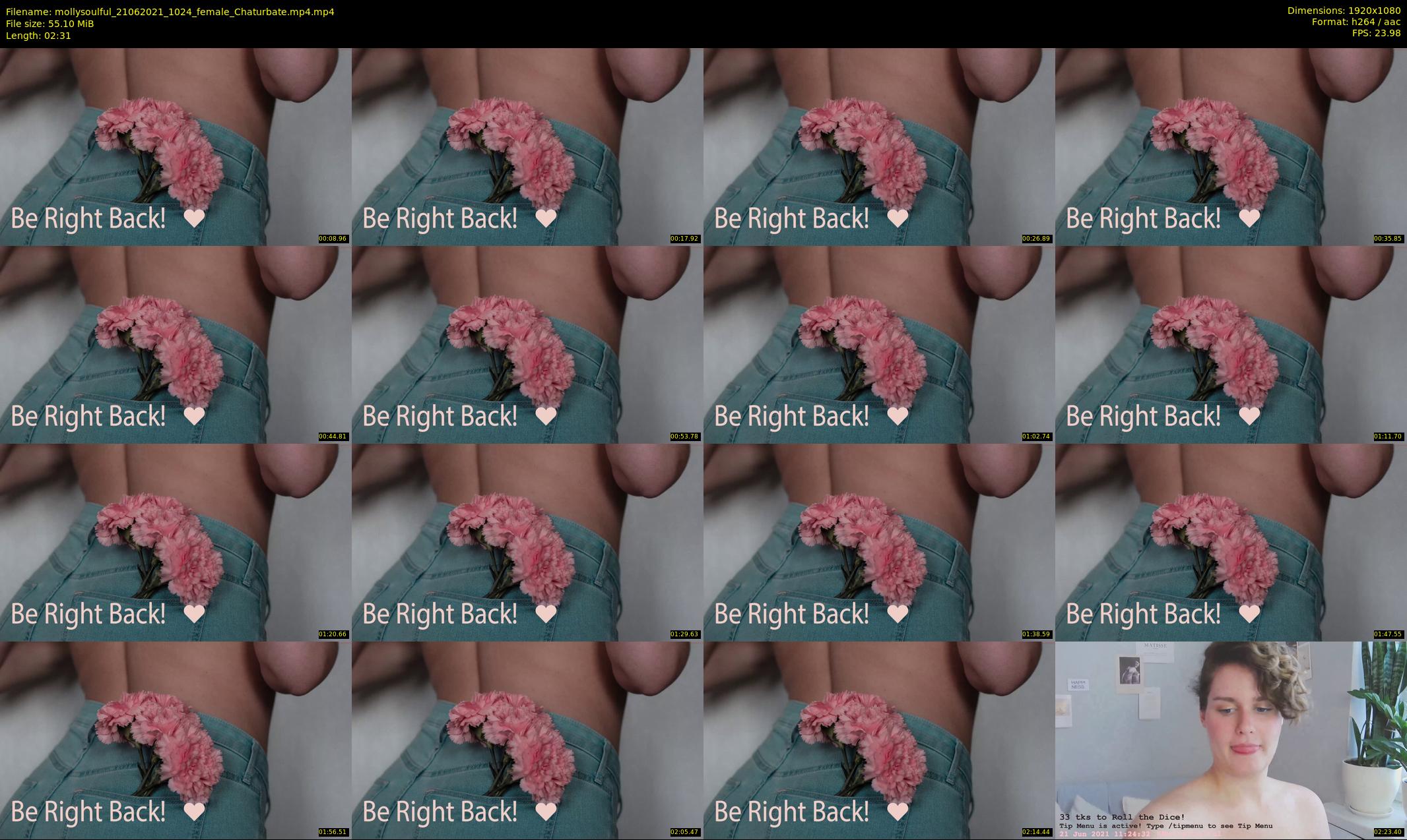 mollysoulful — 3 minute Chaturbate female cam show recording, 1080p, Jun 21, 2021