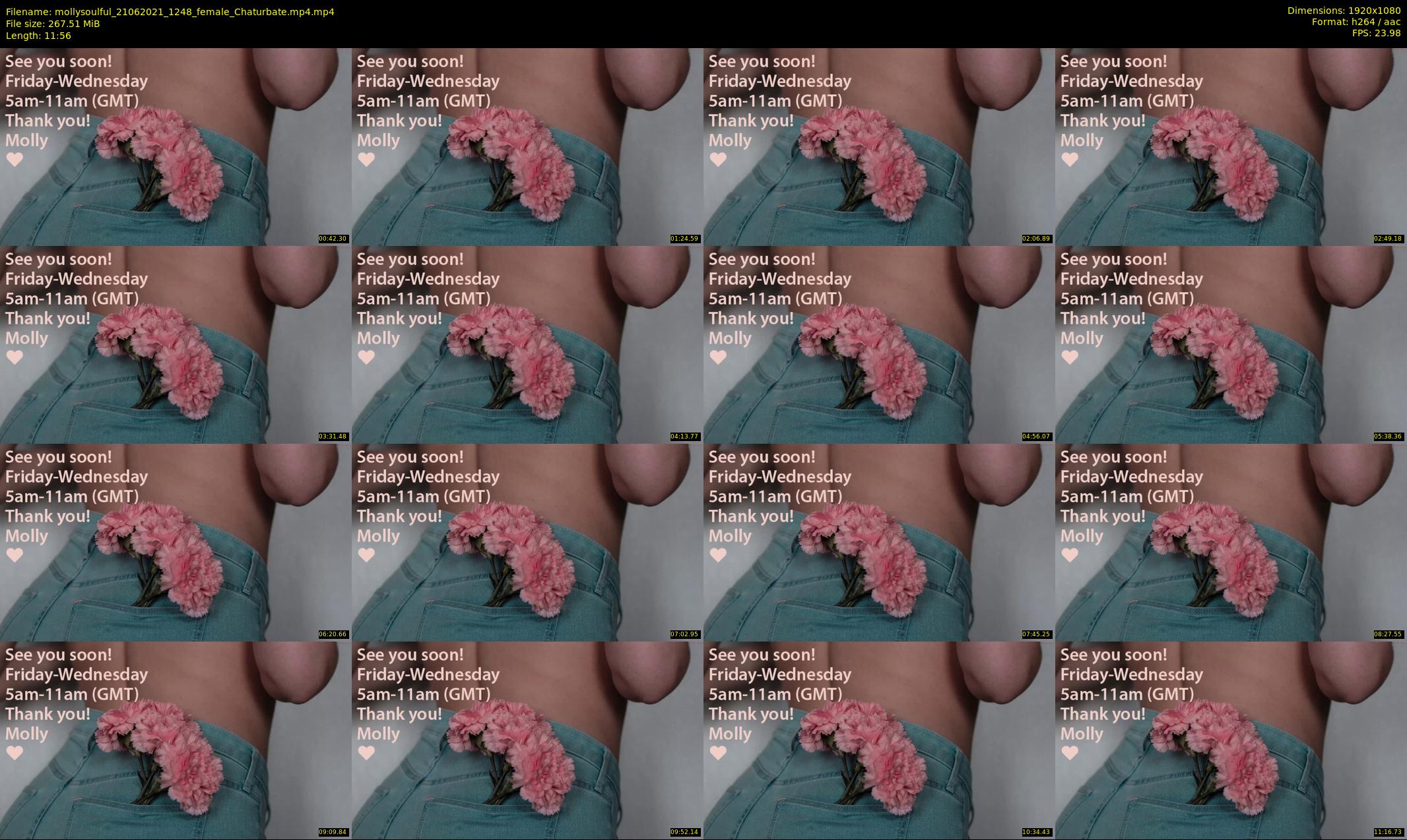 mollysoulful — 12 minute Chaturbate female cam show recording, 1080p, Jun 21, 2021