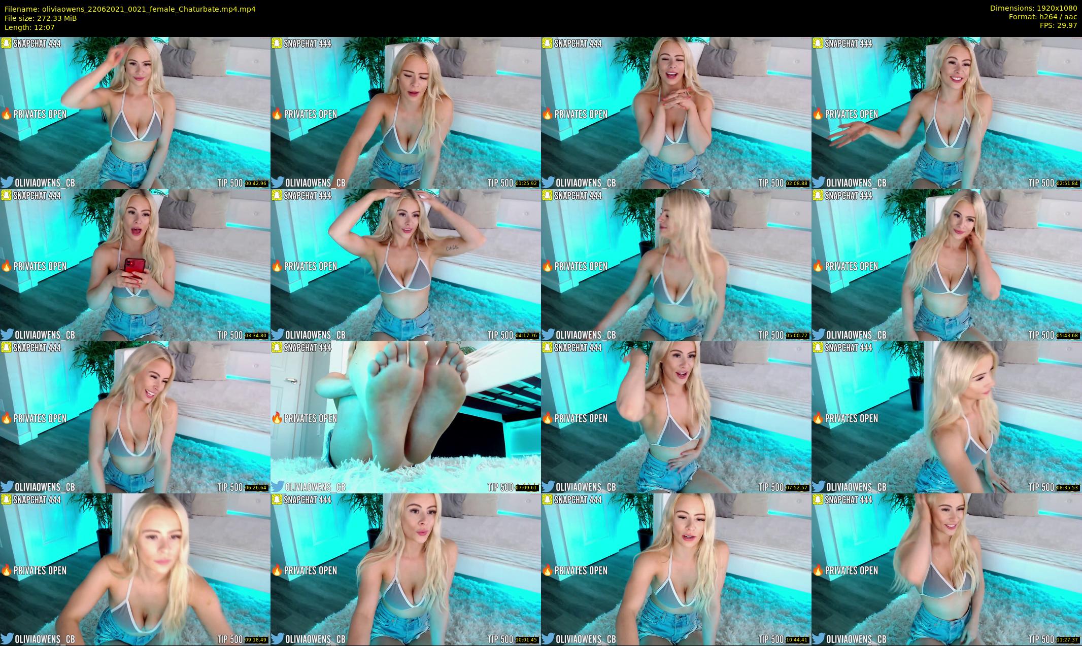 oliviaowens — 13 minute Chaturbate female cam show recording, 1080p, Jun 22, 2021