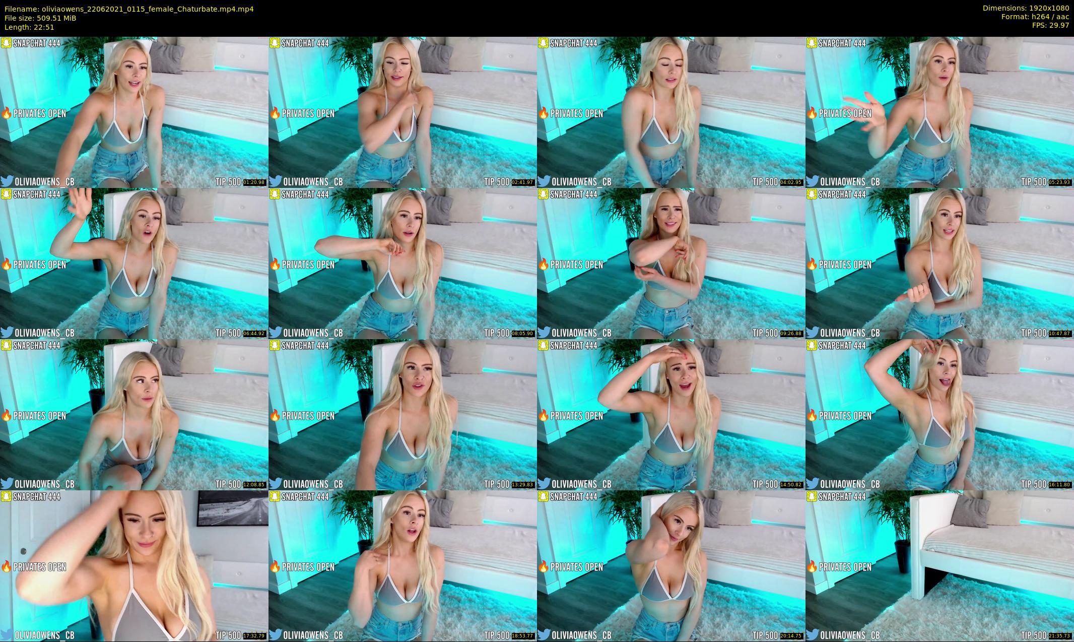 oliviaowens — 23 minute Chaturbate female cam show recording, 1080p, Jun 22, 2021
