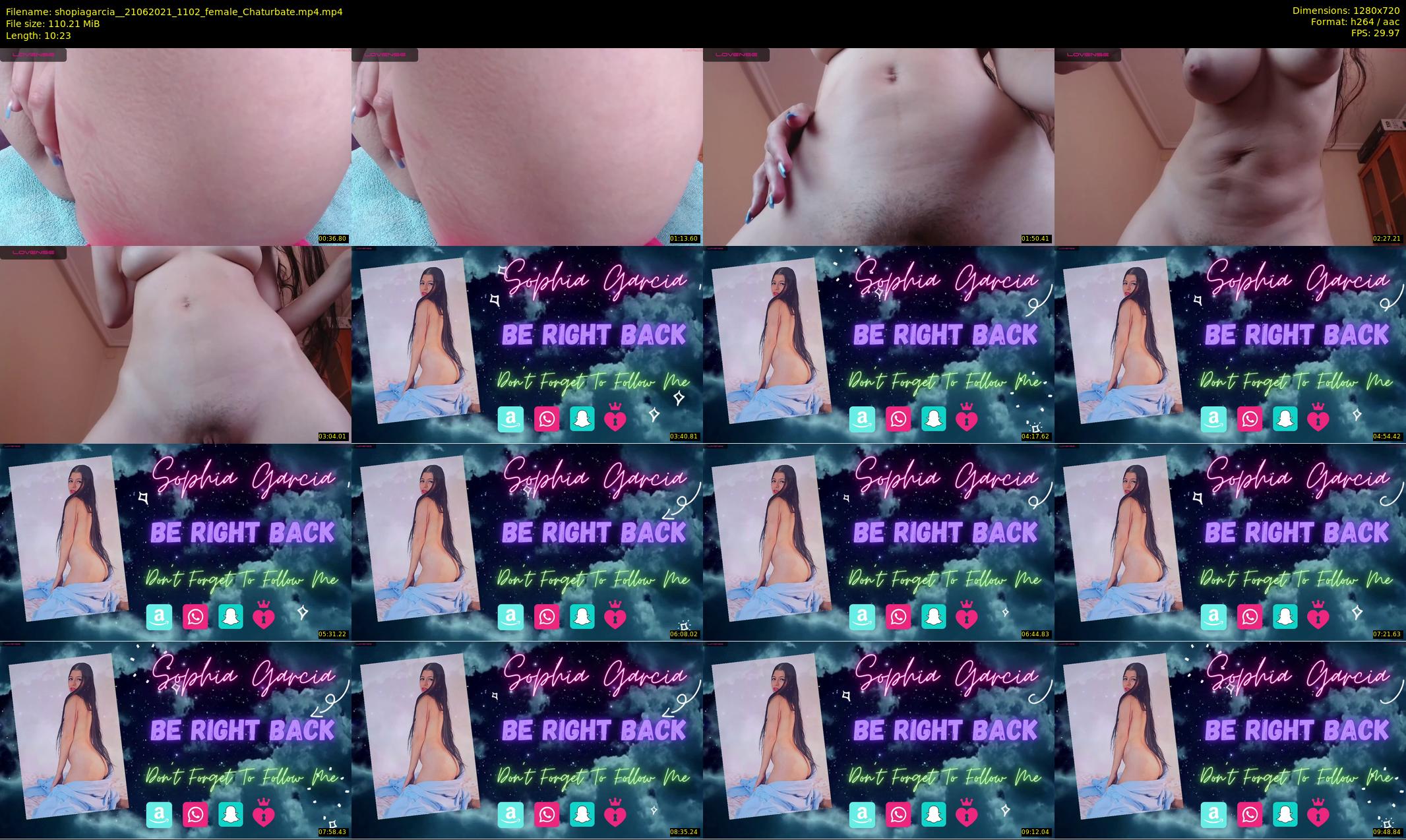 shopiagarcia_ — 11 minute Chaturbate female cam show recording, 720p, Jun 21, 2021