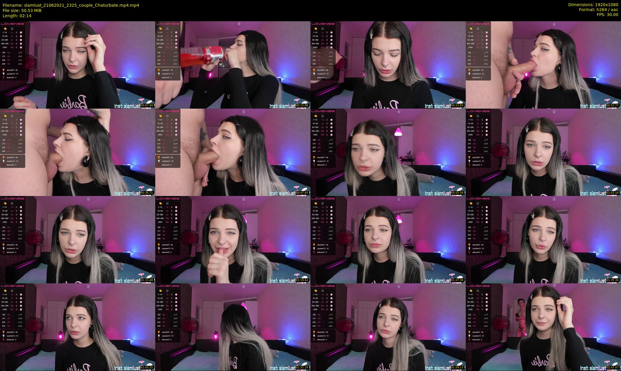 slamlust — 3 minute Chaturbate couple cam show recording, 1080p, Jun 21, 2021