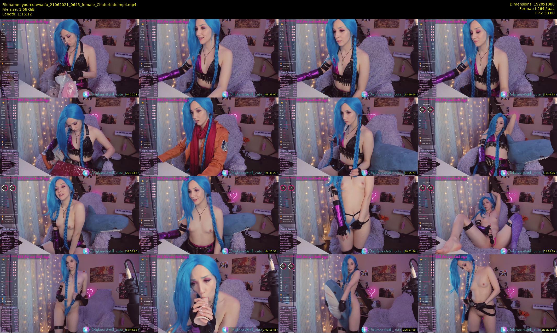 yourcutewaifu — 76 minute Chaturbate female cam show recording, 1080p, Jun 21, 2021