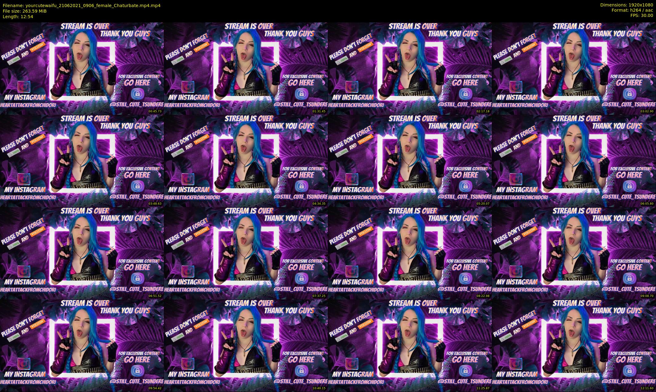 yourcutewaifu — 13 minute Chaturbate female cam show recording, 1080p, Jun 21, 2021