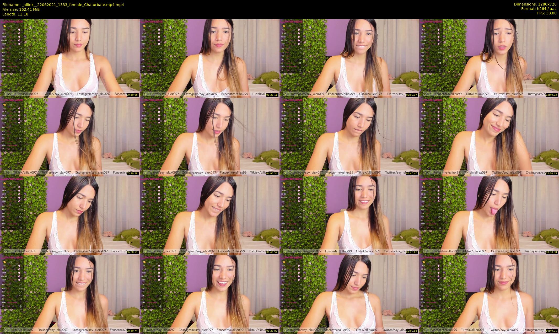 _alliex_ — 12 minute Chaturbate female cam show recording, 720p, Jun 22, 2021