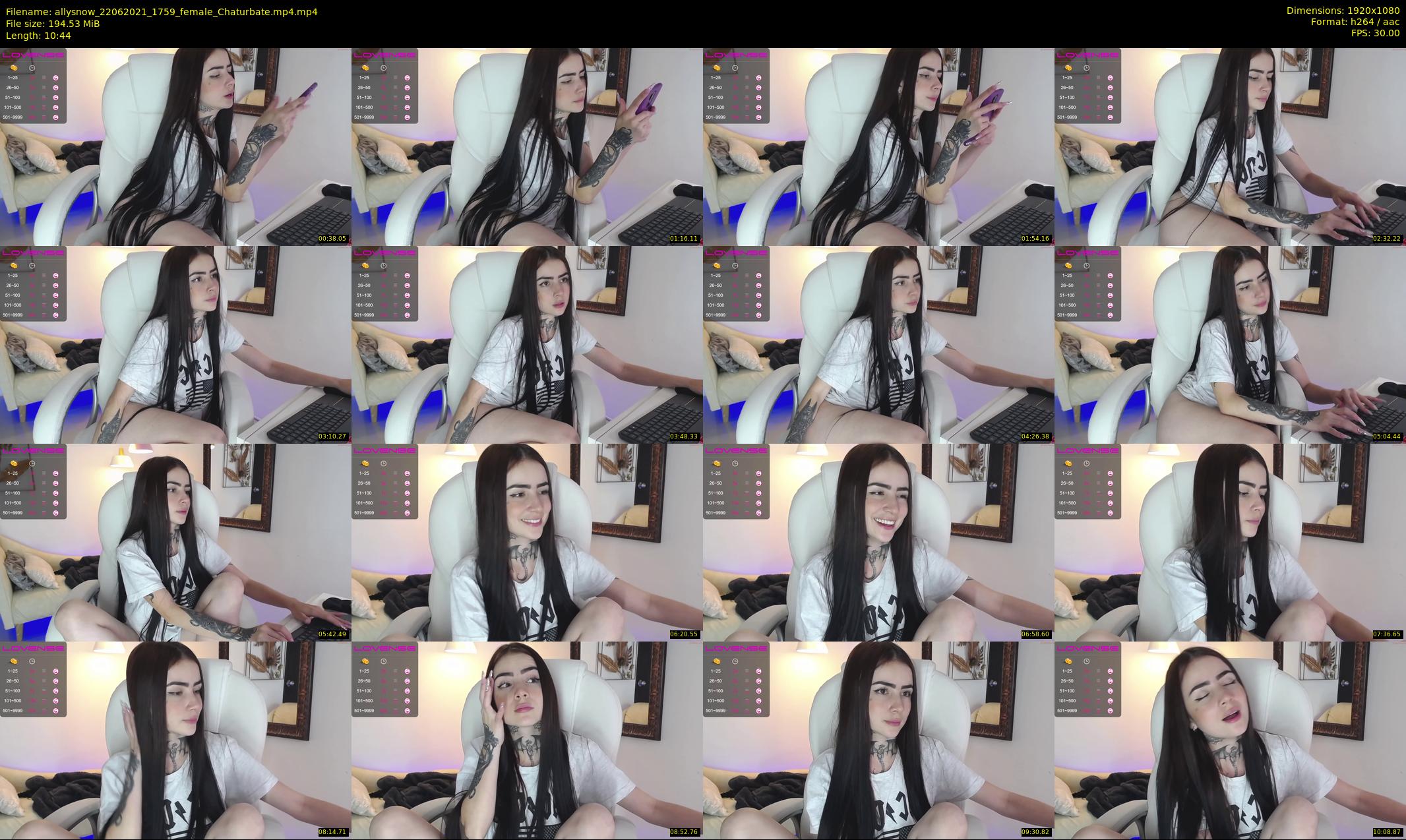allysnow — 11 minute Chaturbate female cam show recording, 1080p, Jun 22, 2021