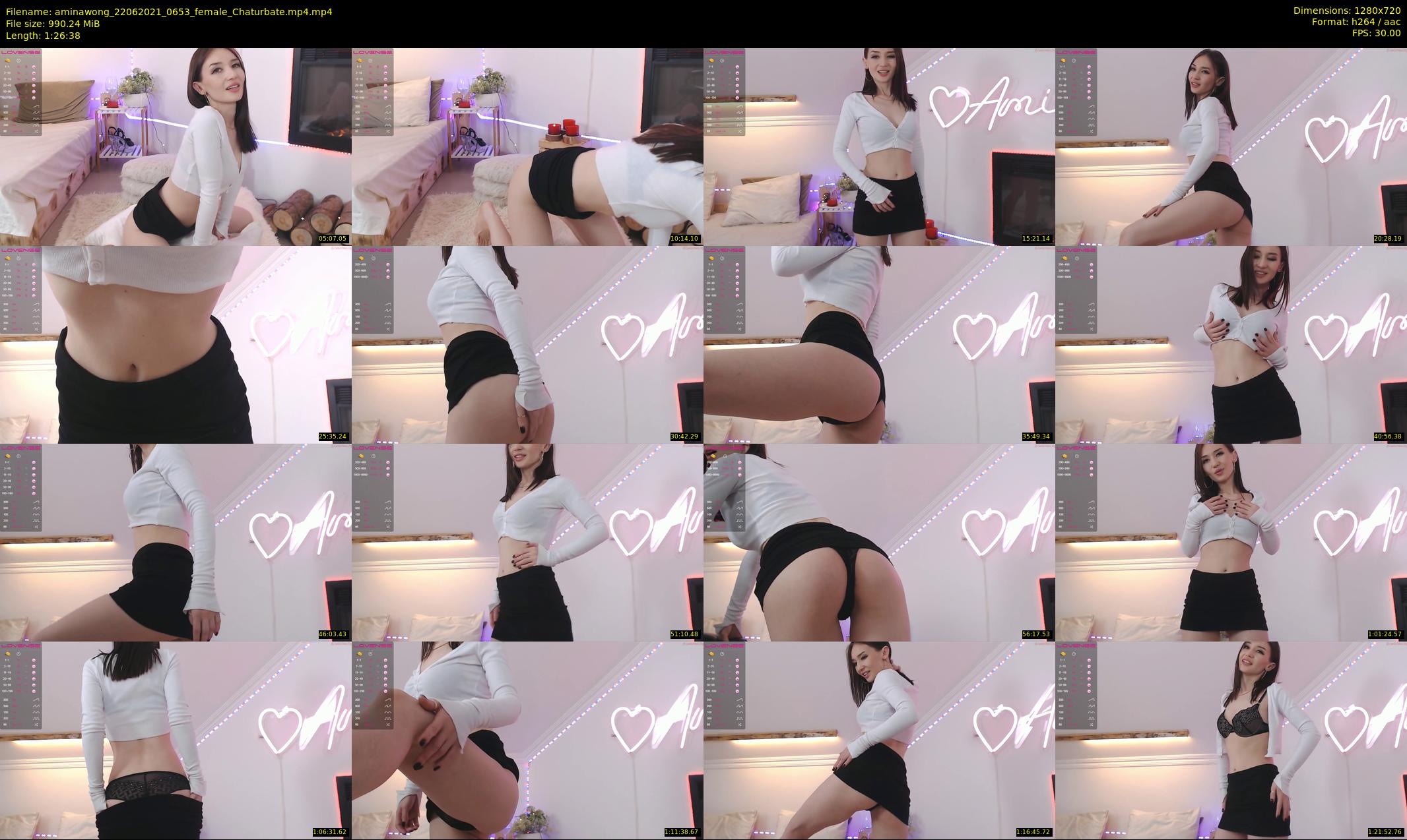 aminawong — 87 minute Chaturbate female cam show recording, 720p, Jun 22, 2021