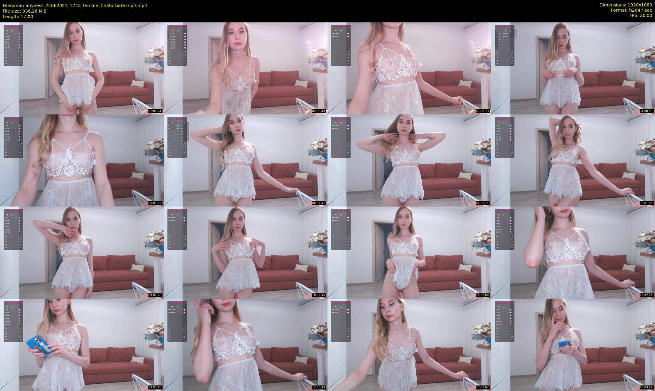 anyeess — 17 minute Chaturbate female cam show recording, 1080p, Jun 22, 2021