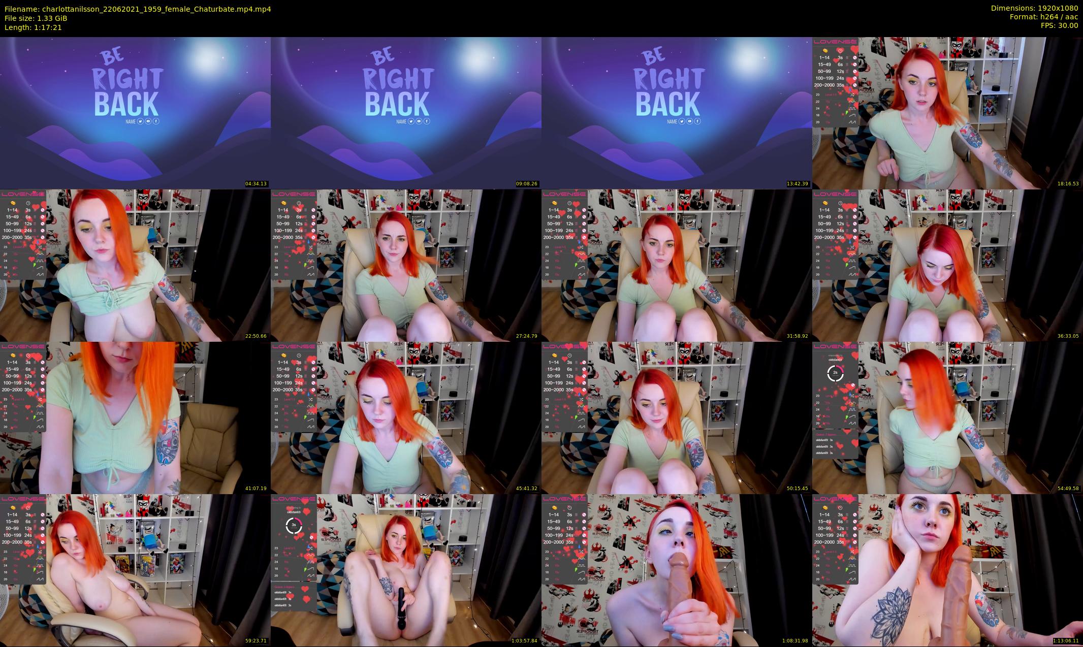 charlottanilsson — 78 minute Chaturbate female cam show recording, 1080p, Jun 22, 2021