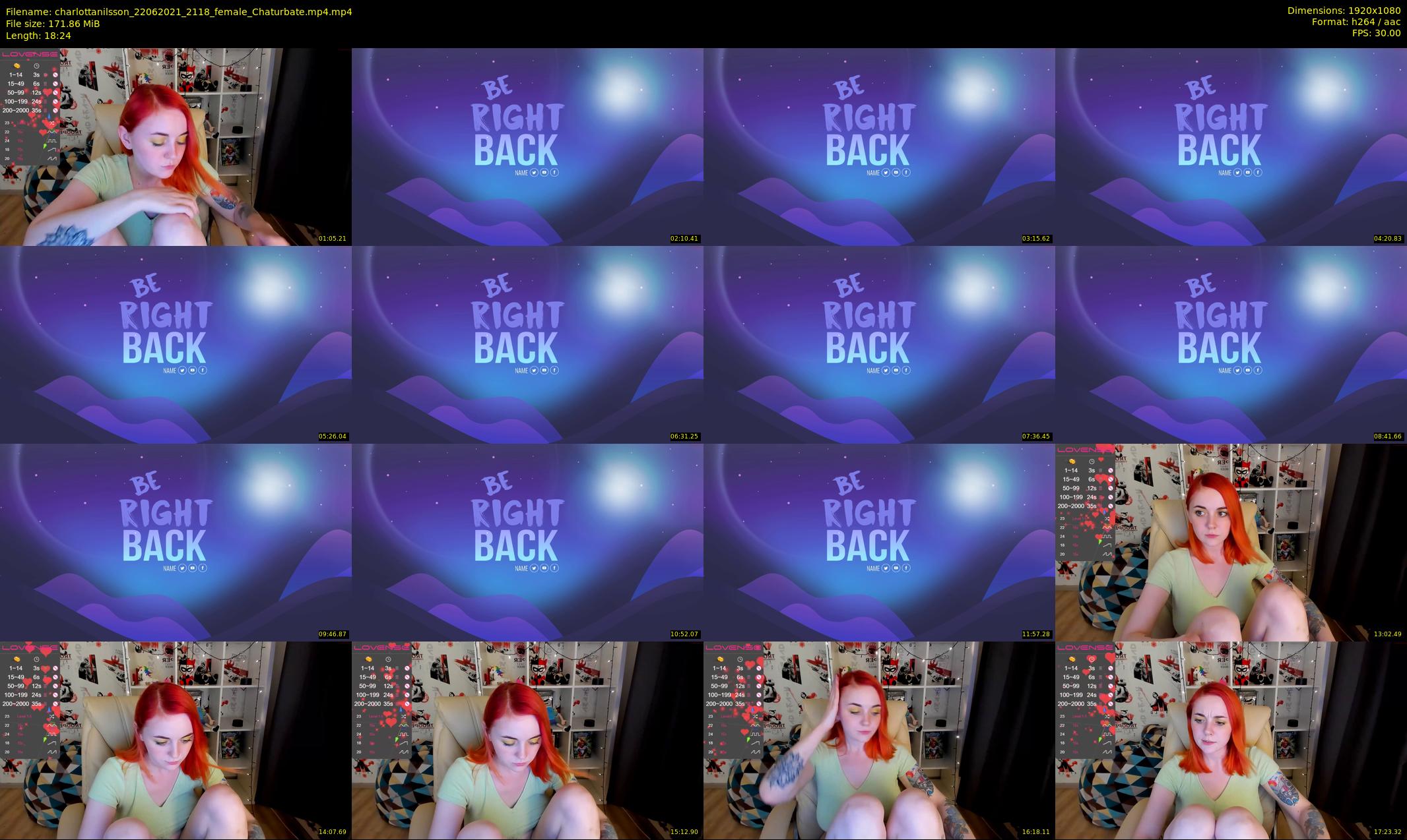 charlottanilsson — 19 minute Chaturbate female cam show recording, 1080p, Jun 22, 2021