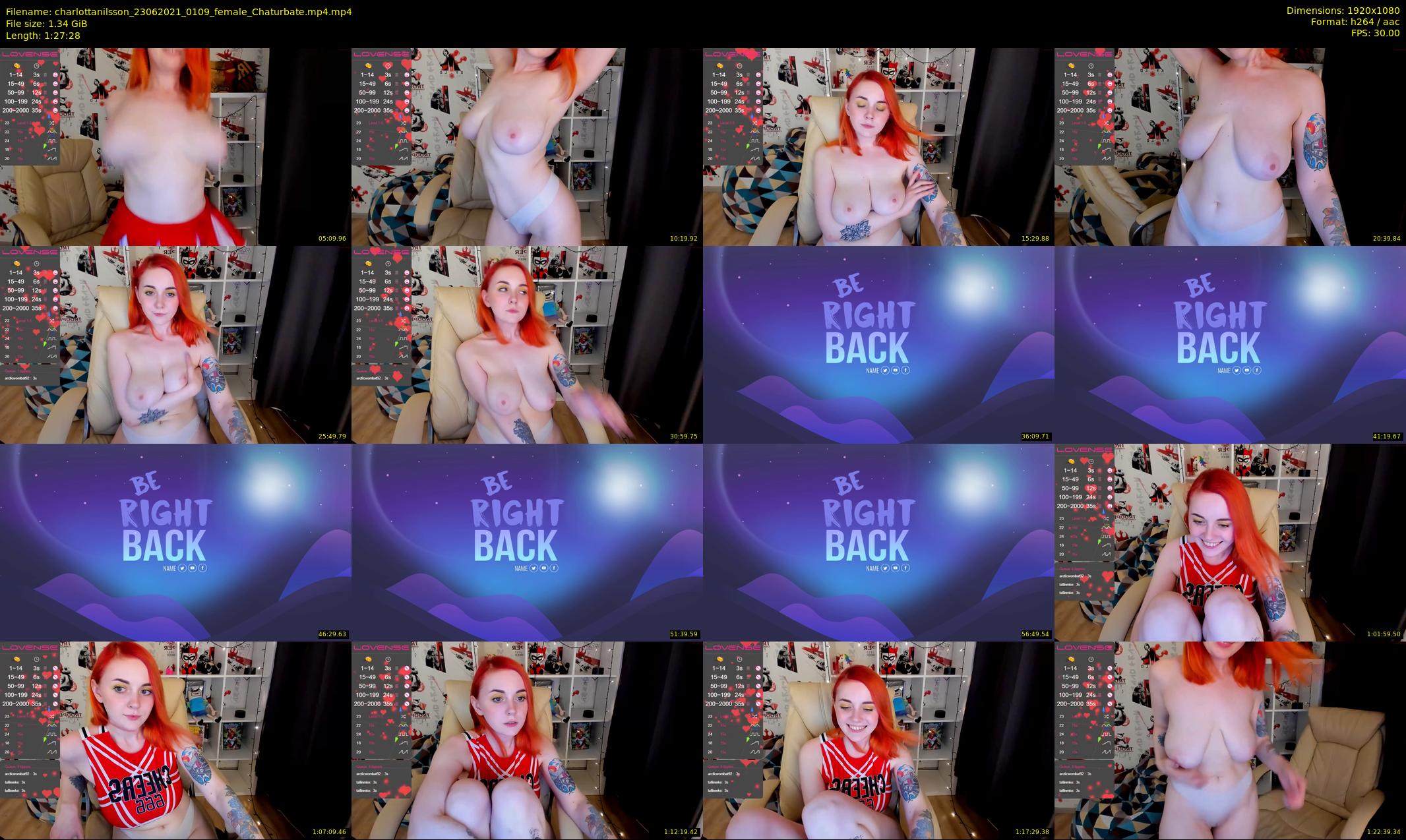 charlottanilsson — 88 minute Chaturbate female cam show recording, 1080p, Jun 23, 2021