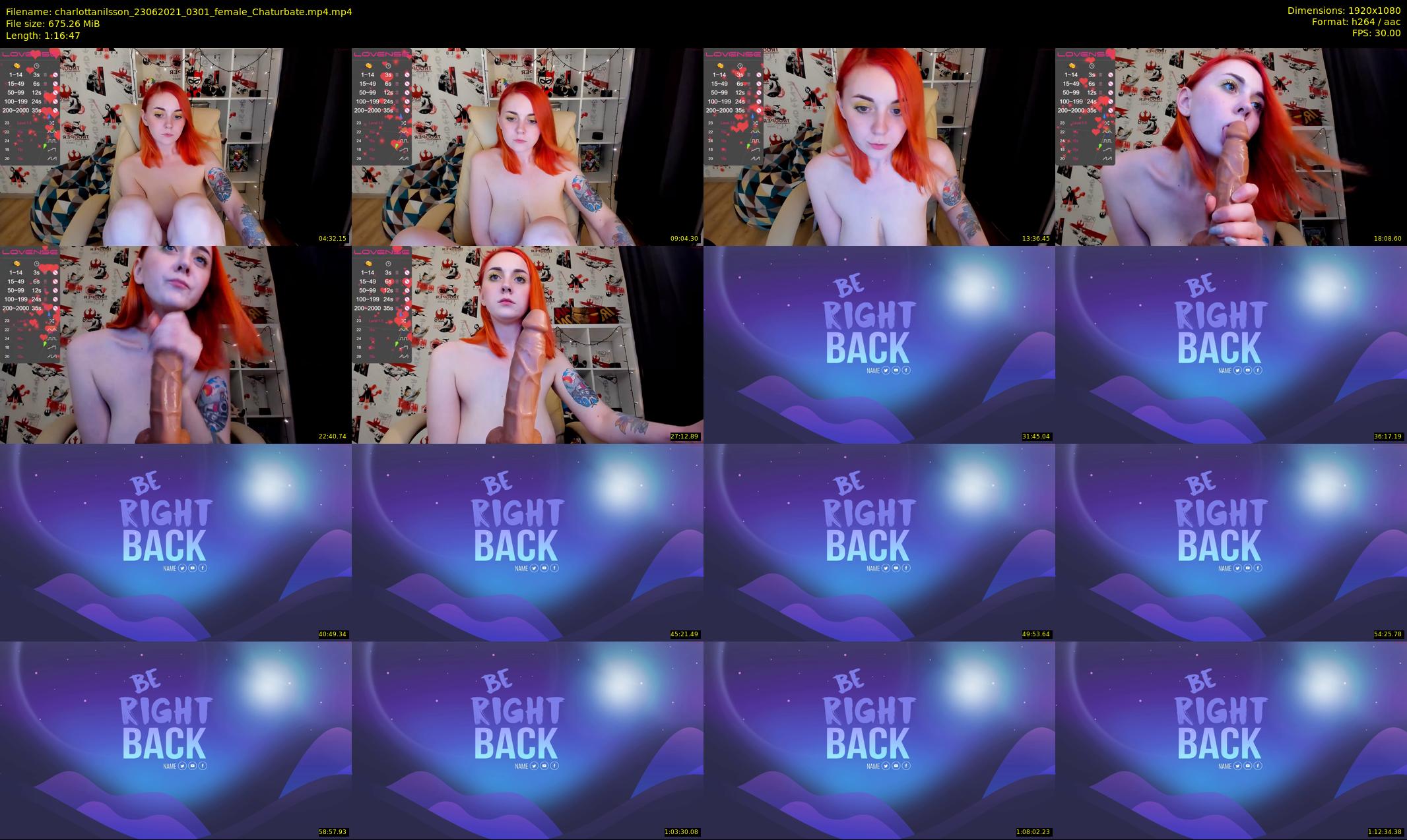 charlottanilsson — 77 minute Chaturbate female cam show recording, 1080p, Jun 23, 2021