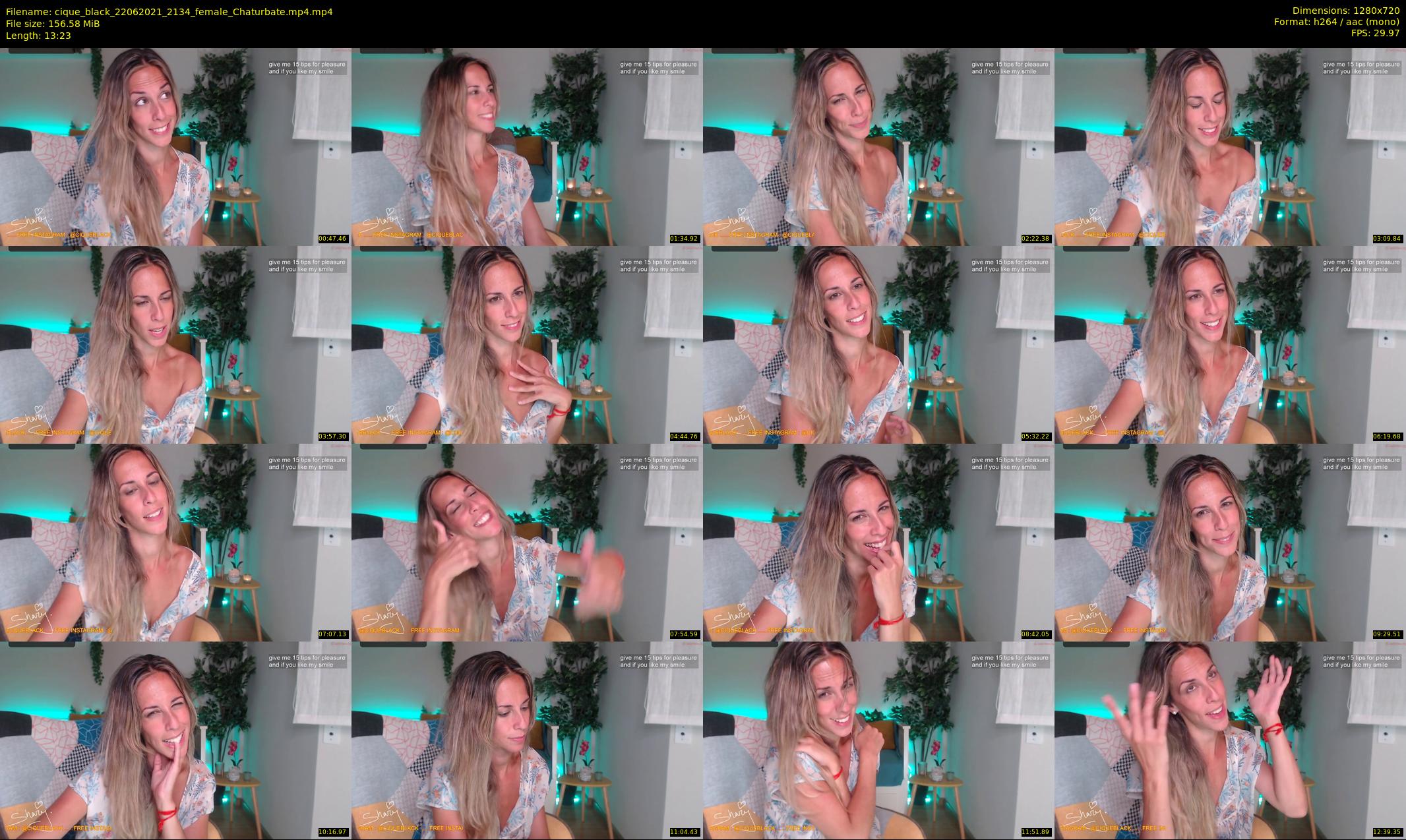 cique_black — 14 minute Chaturbate female cam show recording, 720p, Jun 22, 2021