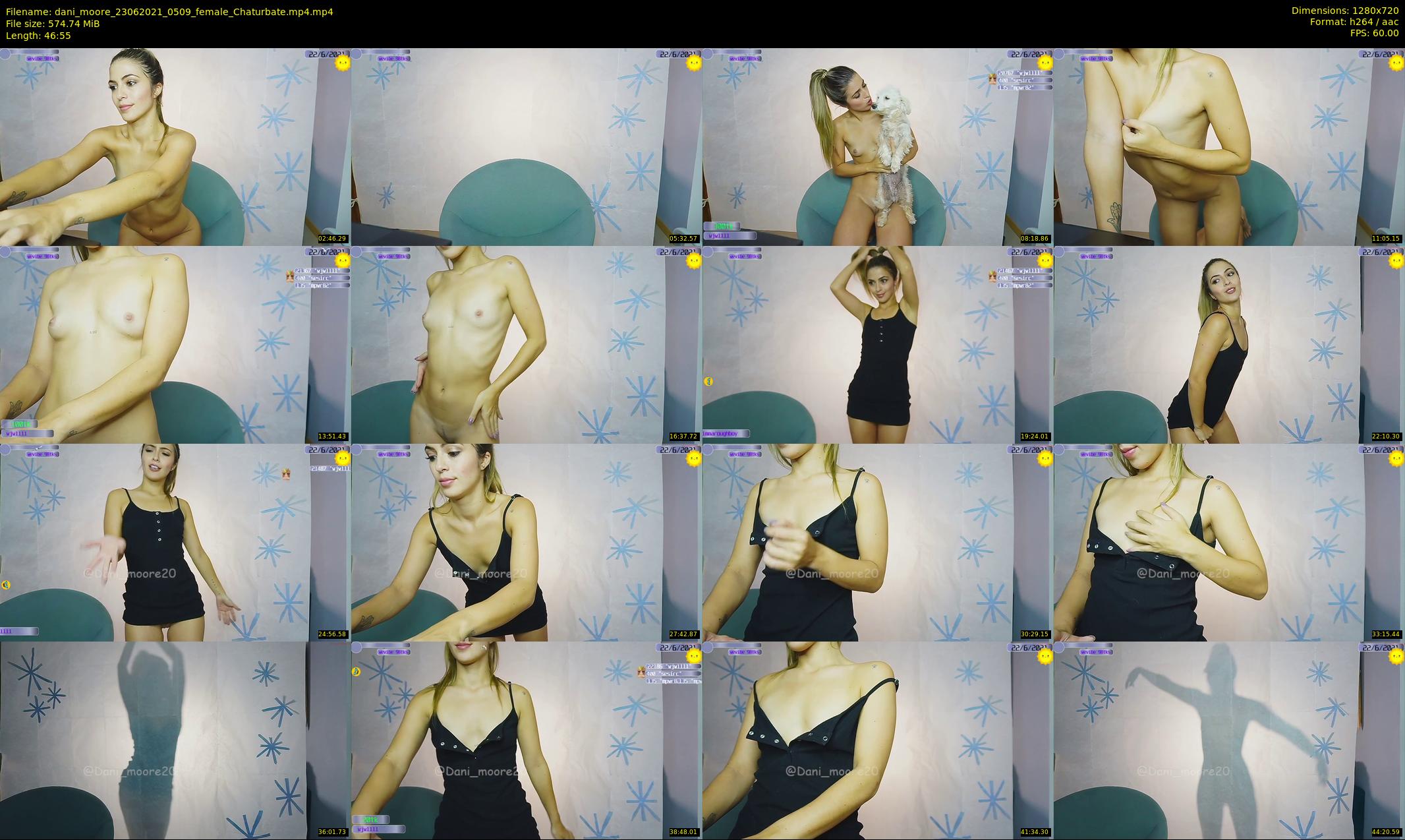 dani_moore — 47 minute Chaturbate female cam show recording, 720p, Jun 23, 2021