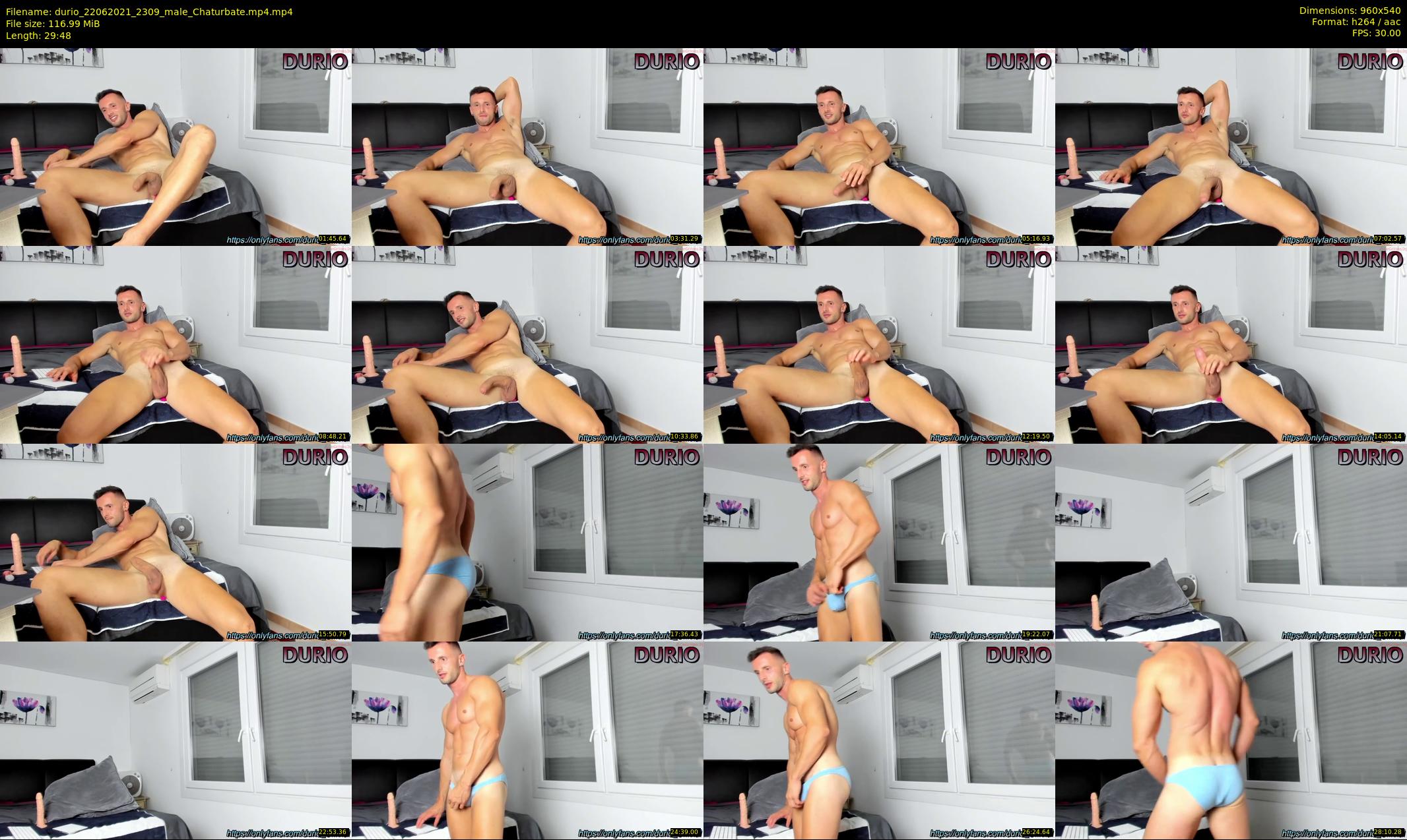 durio — 30 minute Chaturbate male cam show recording, 480p, Jun 22, 2021