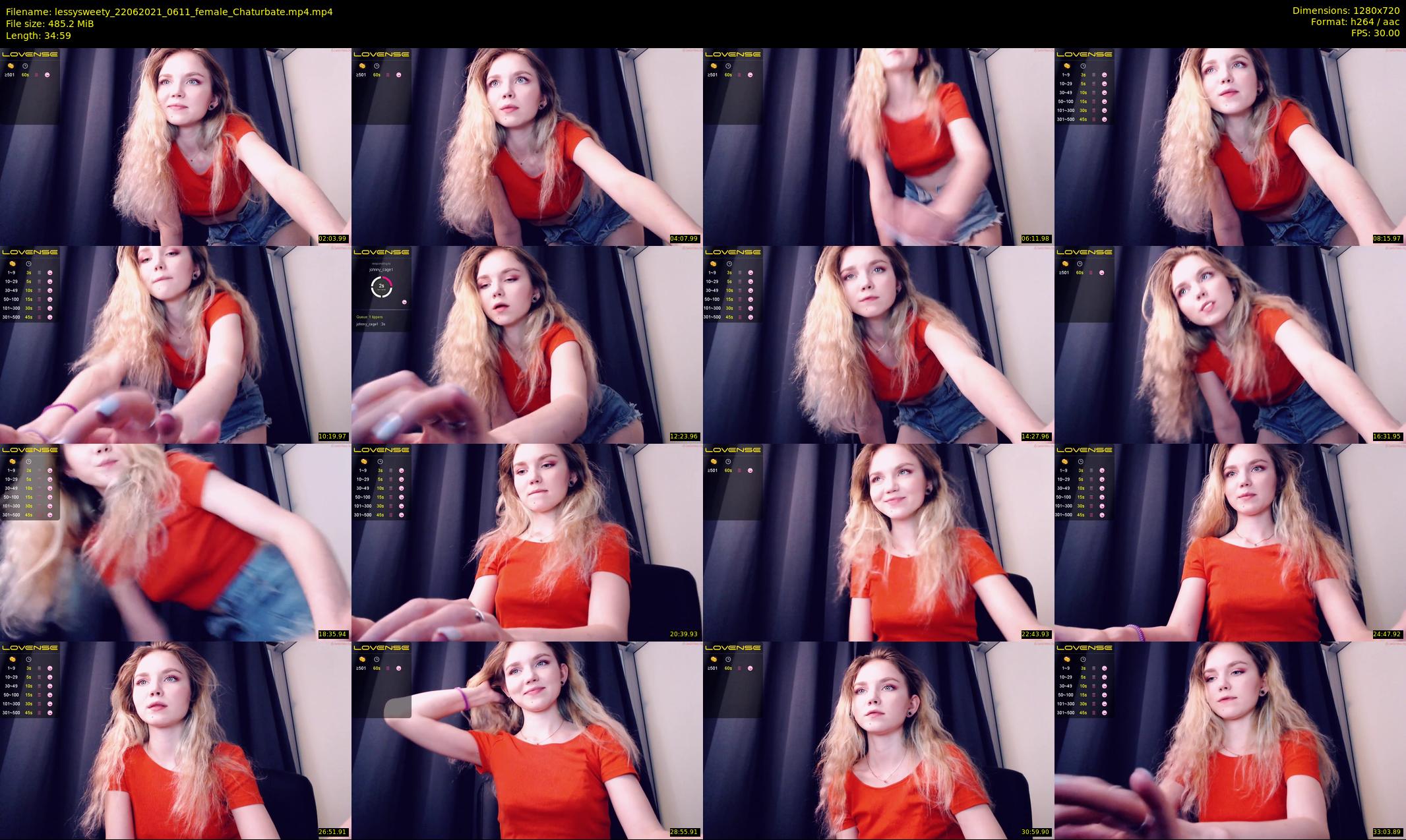 lessysweety — 35 minute Chaturbate female cam show recording, 720p, Jun 22, 2021