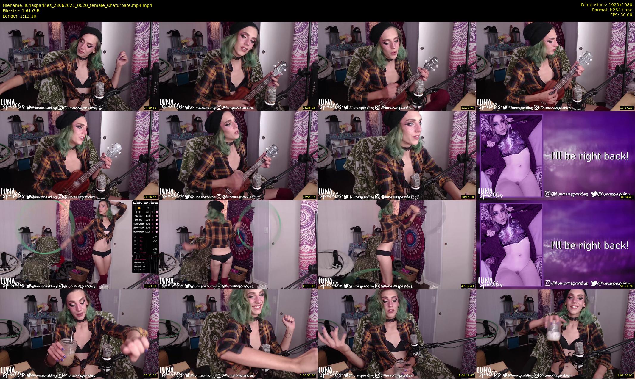 lunasparkles — 74 minute Chaturbate female cam show recording, 1080p, Jun 23, 2021