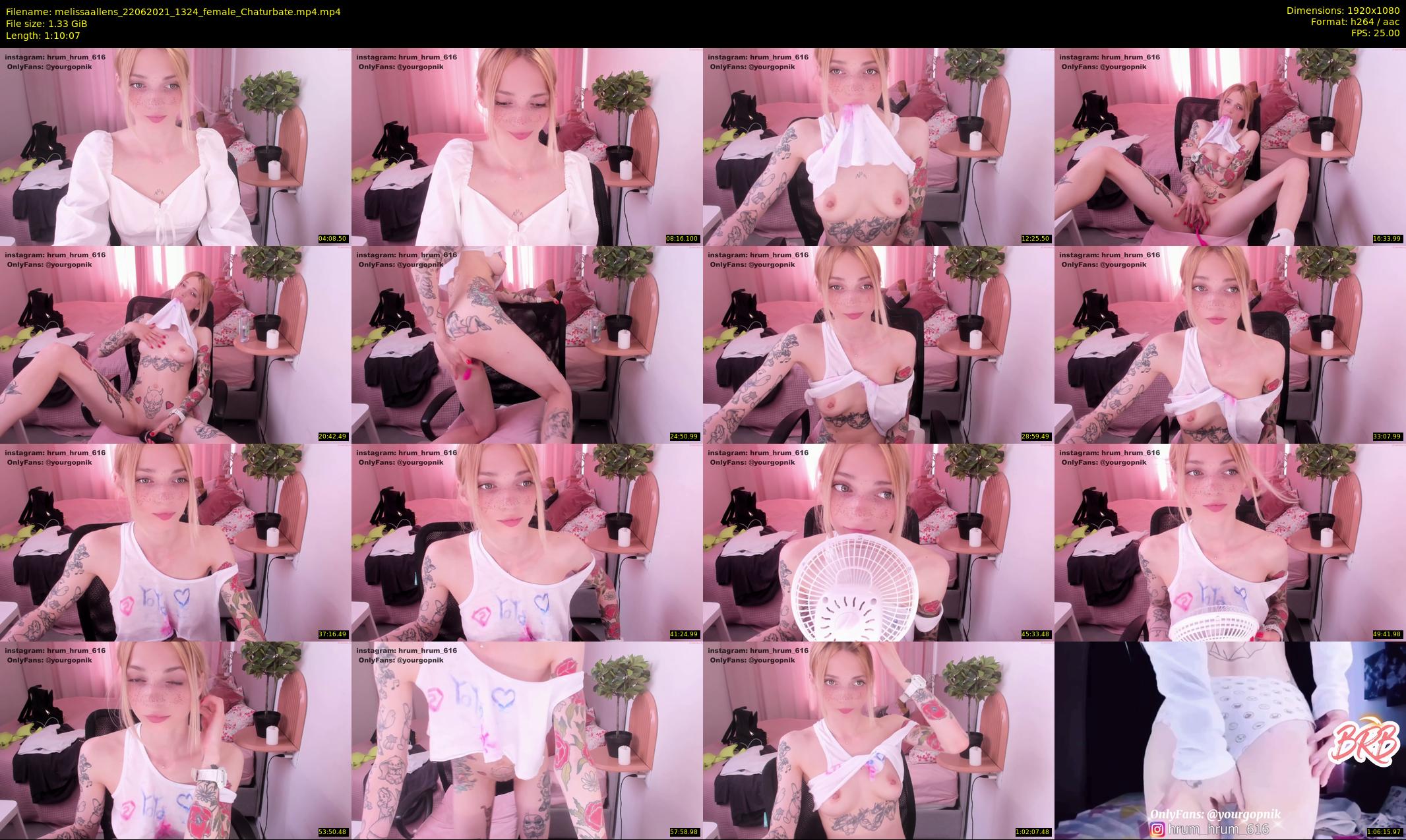 melissaallens — 71 minute Chaturbate female cam show recording, 1080p, Jun 22, 2021