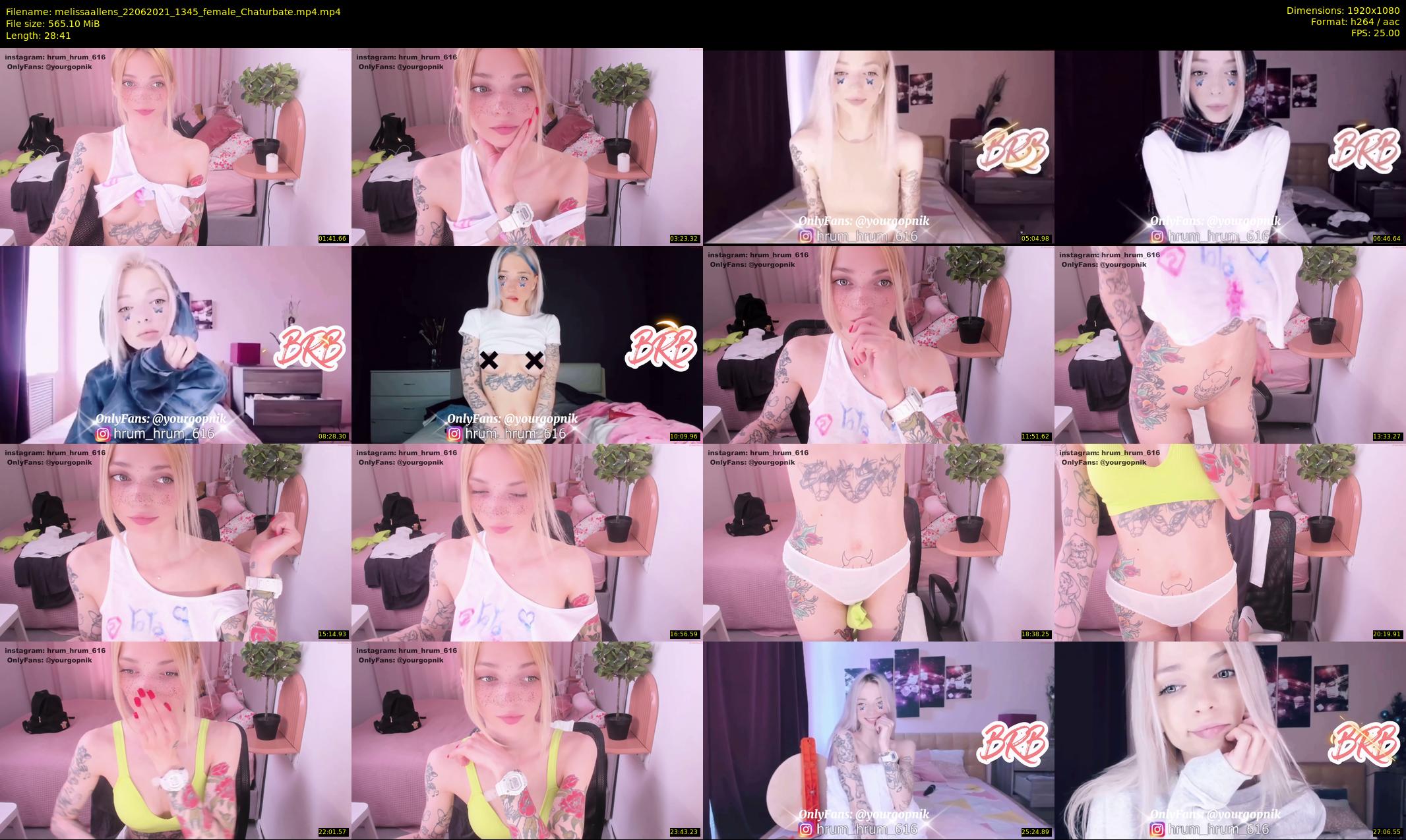 melissaallens — 29 minute Chaturbate female cam show recording, 1080p, Jun 22, 2021